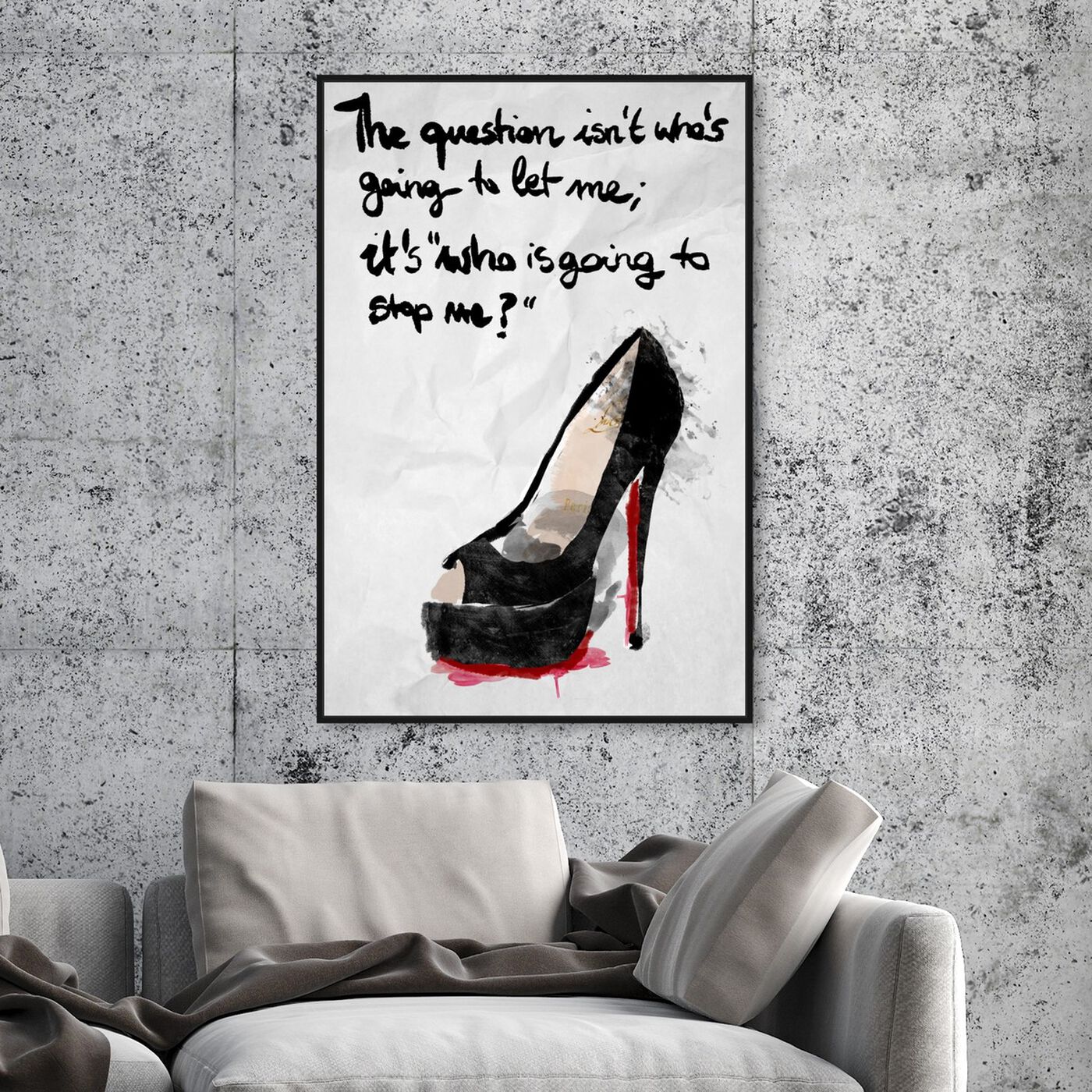 Hanging view of Who's Going To Stop Me featuring typography and quotes and empowered women quotes and sayings art.