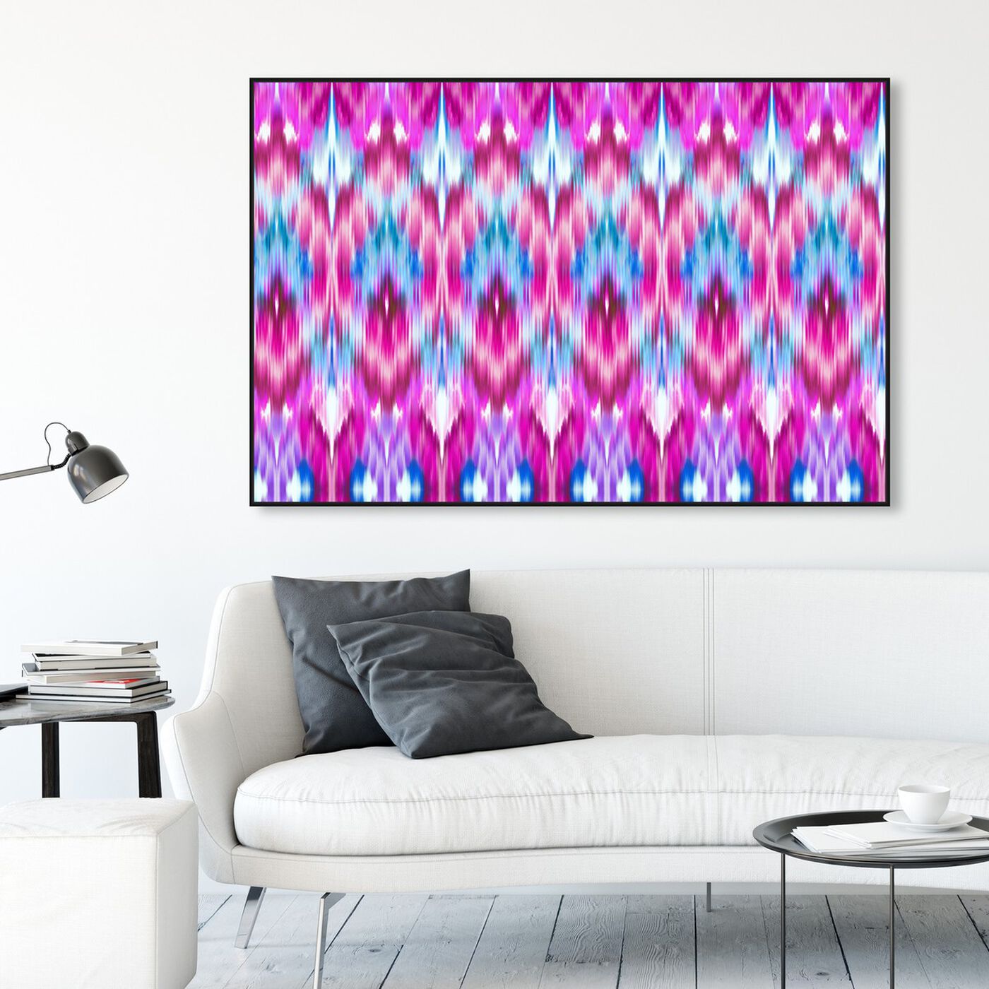 Hanging view of Hotter than Hot Pink featuring abstract and patterns art.