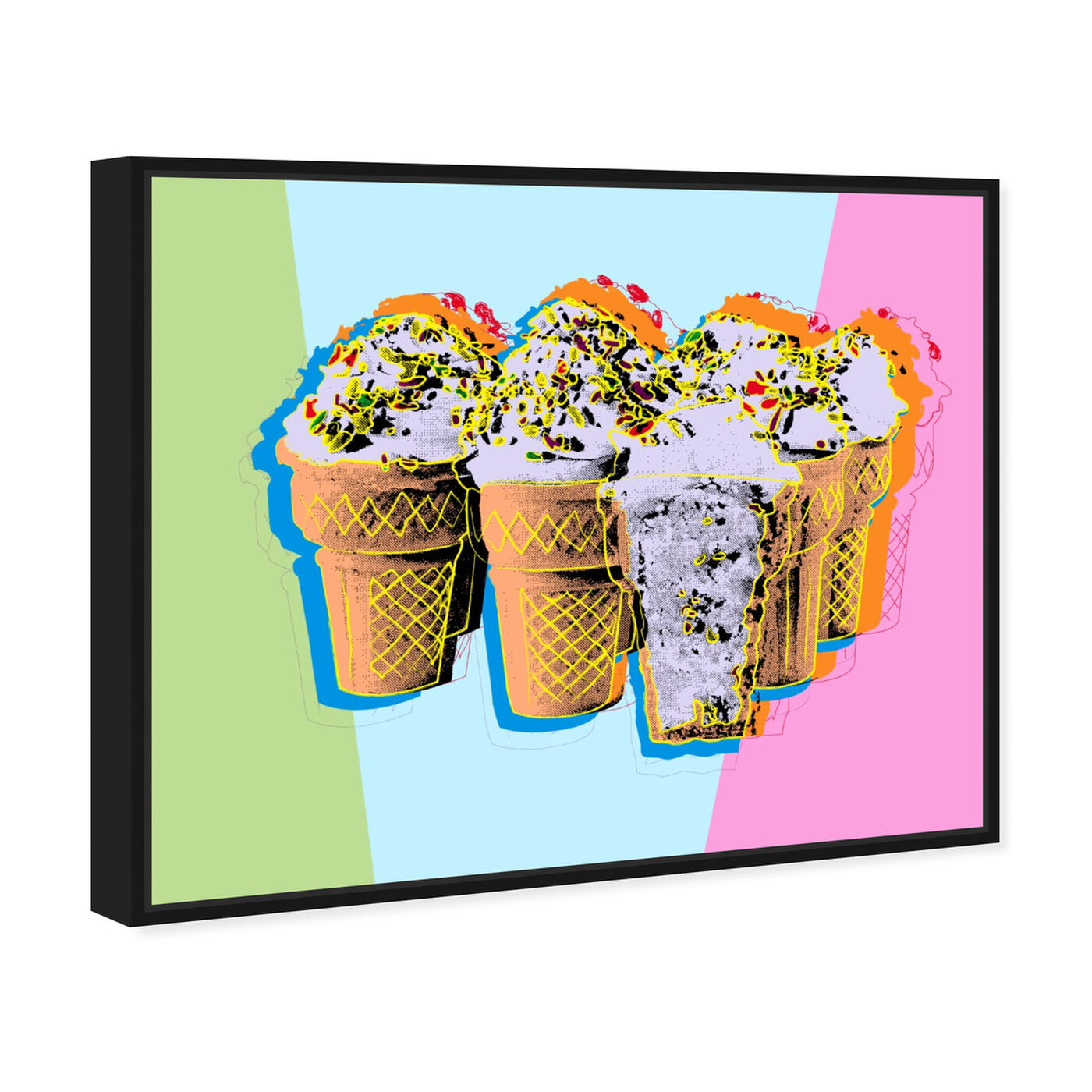 Angled view of Pastel Ice Cream featuring food and cuisine and ice cream and milkshakes art.