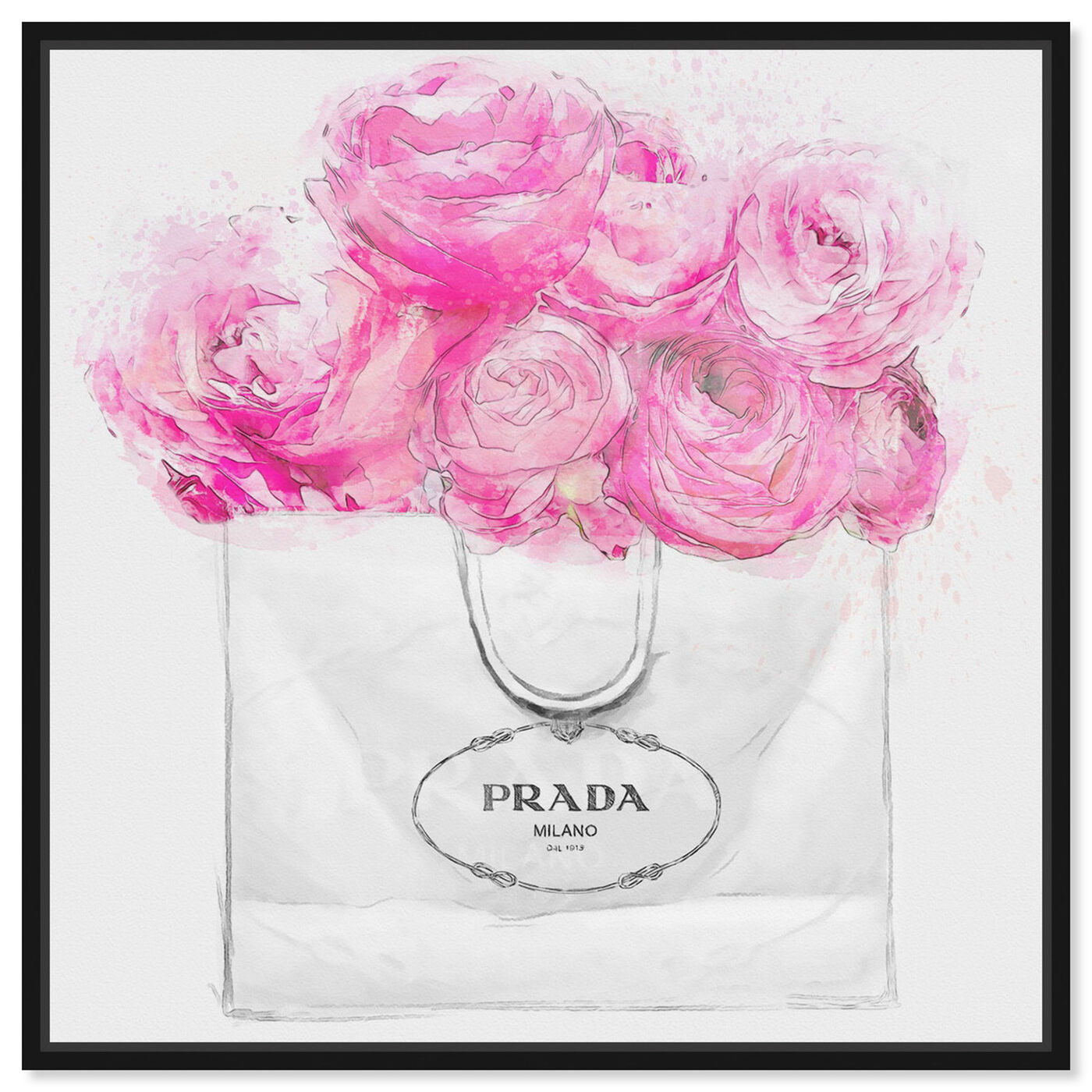 Front view of Shopping for Peonies featuring floral and botanical and florals art.