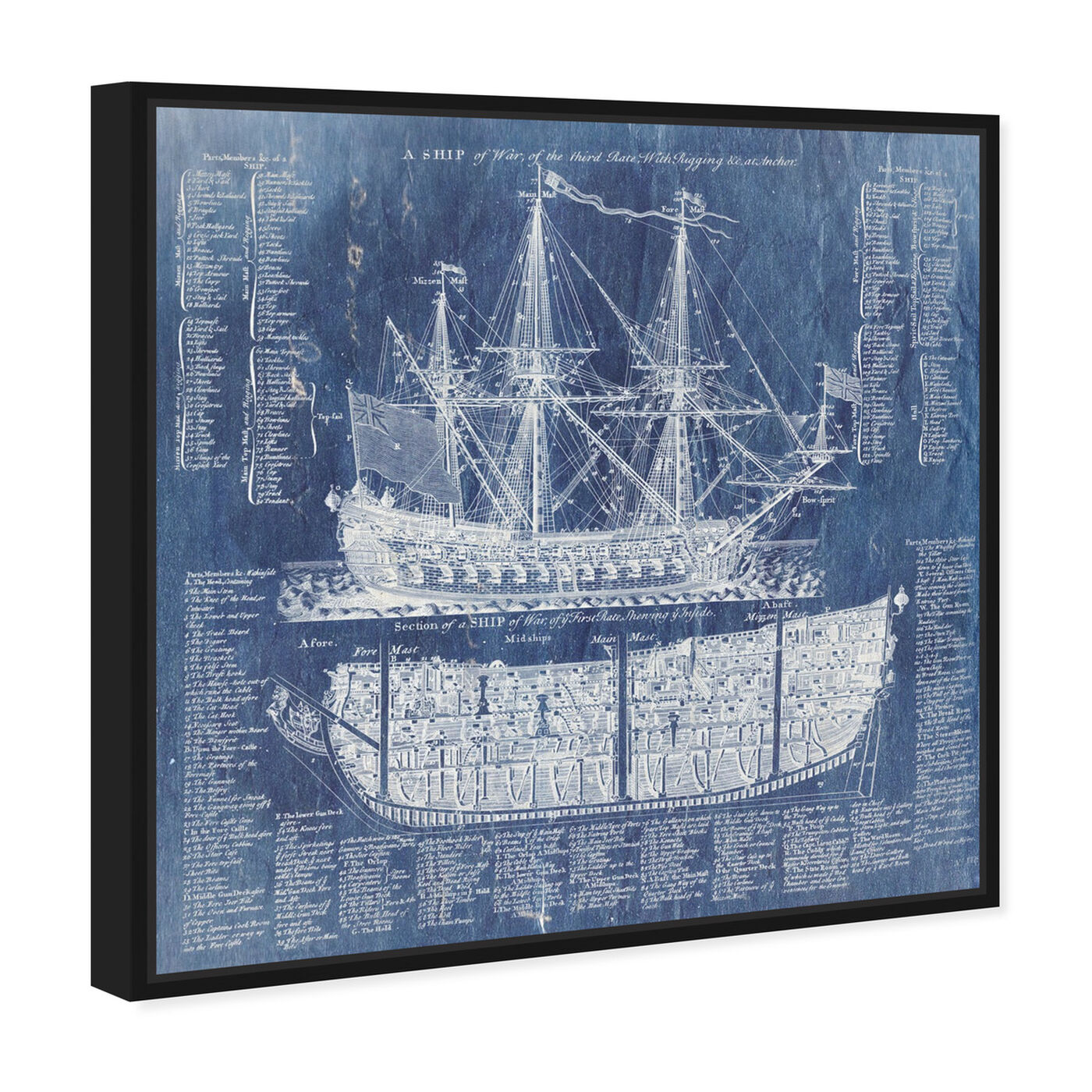Angled view of Ship Vocabulary and Terms featuring nautical and coastal and nautical watercrafts art.