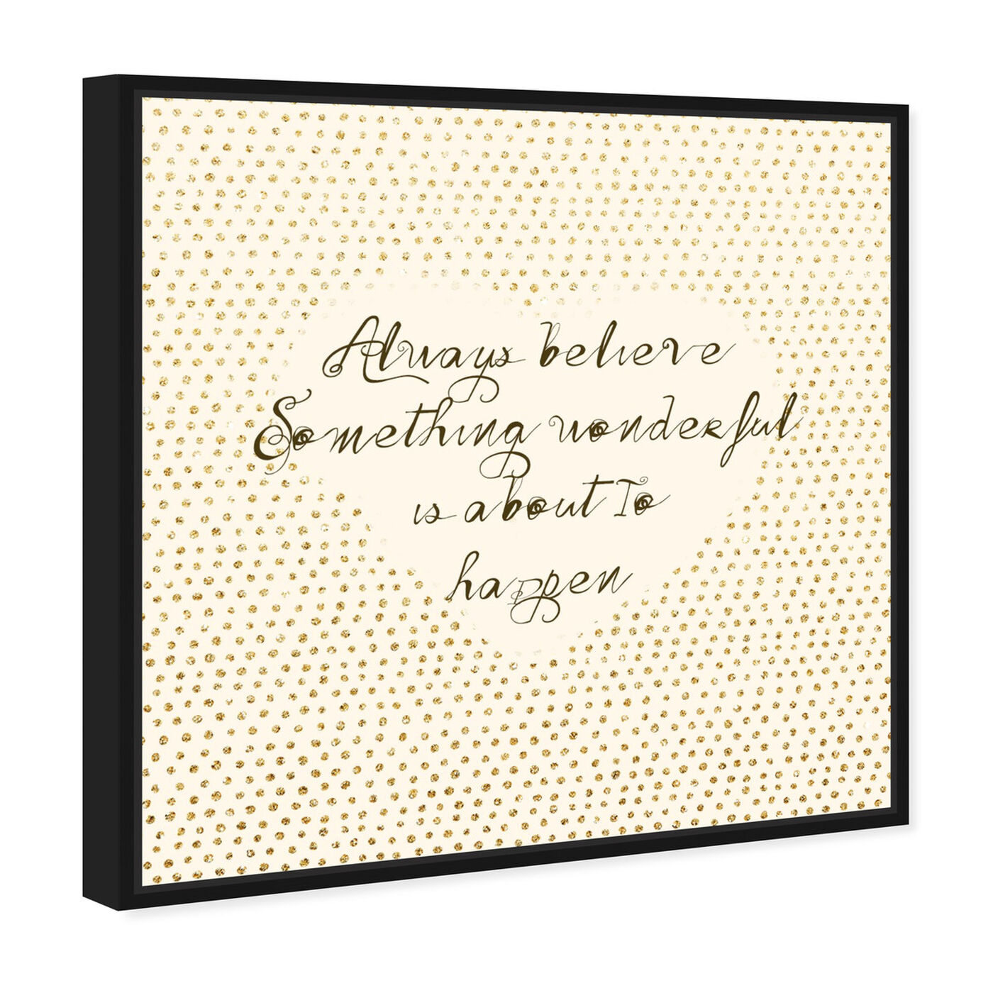 Angled view of Something Wonderful featuring typography and quotes and inspirational quotes and sayings art.