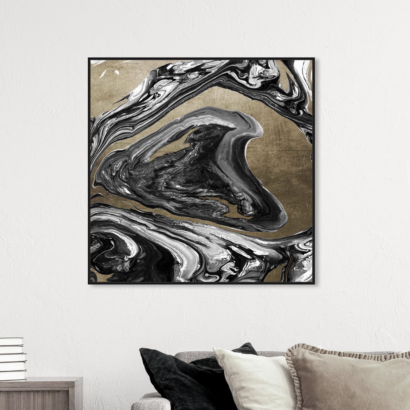 Hanging view of Agate Ultimate Luxe Champagne featuring abstract and crystals art.