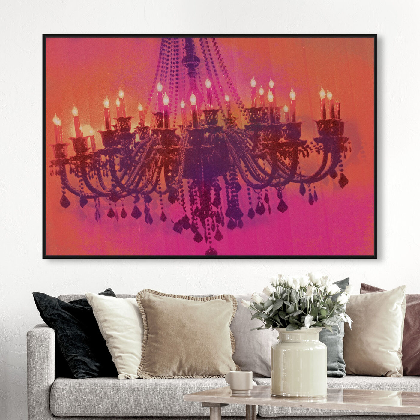 Hanging view of Light me up featuring fashion and glam and chandeliers art.