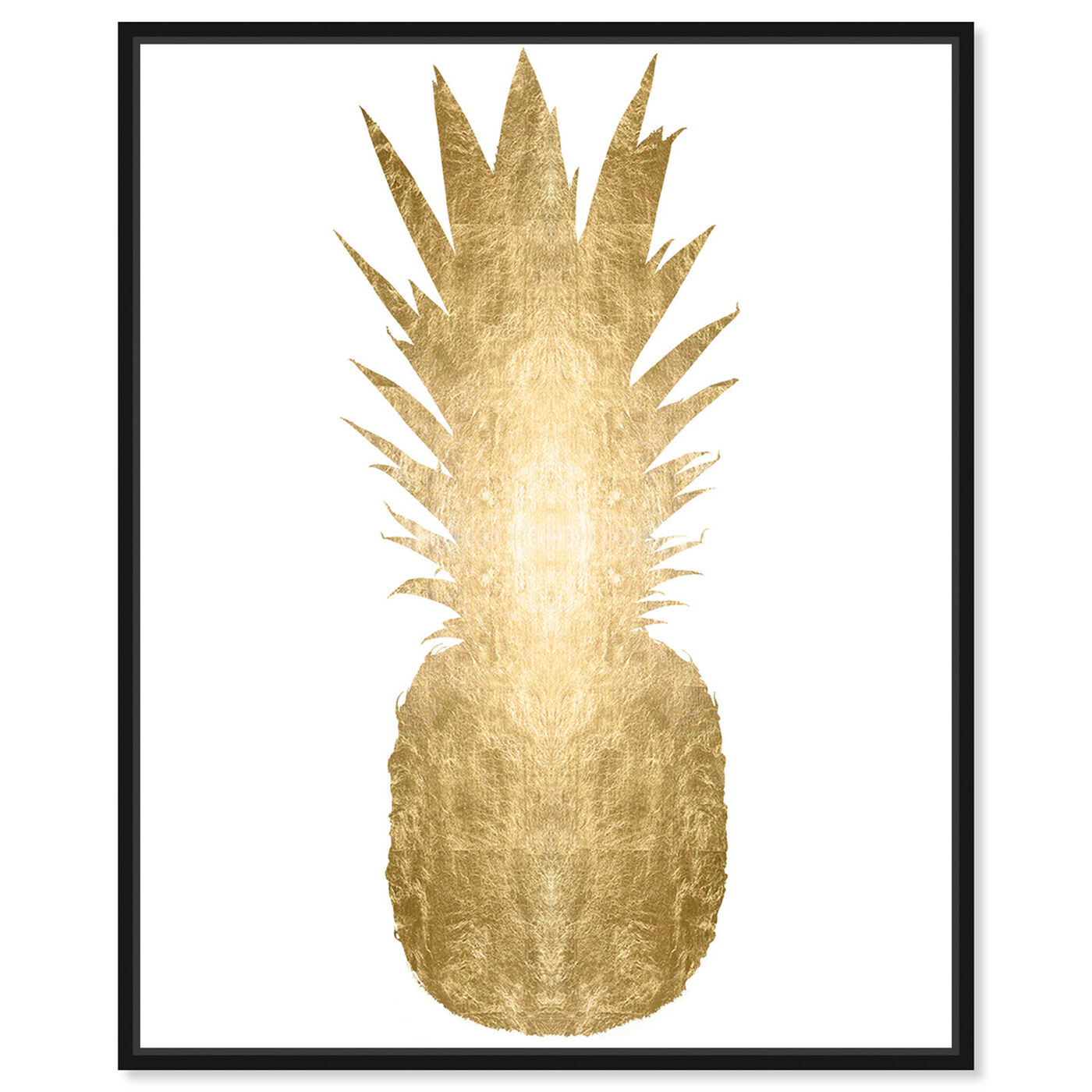 Front view of Pineapple Gold Foil featuring food and cuisine and fruits art.