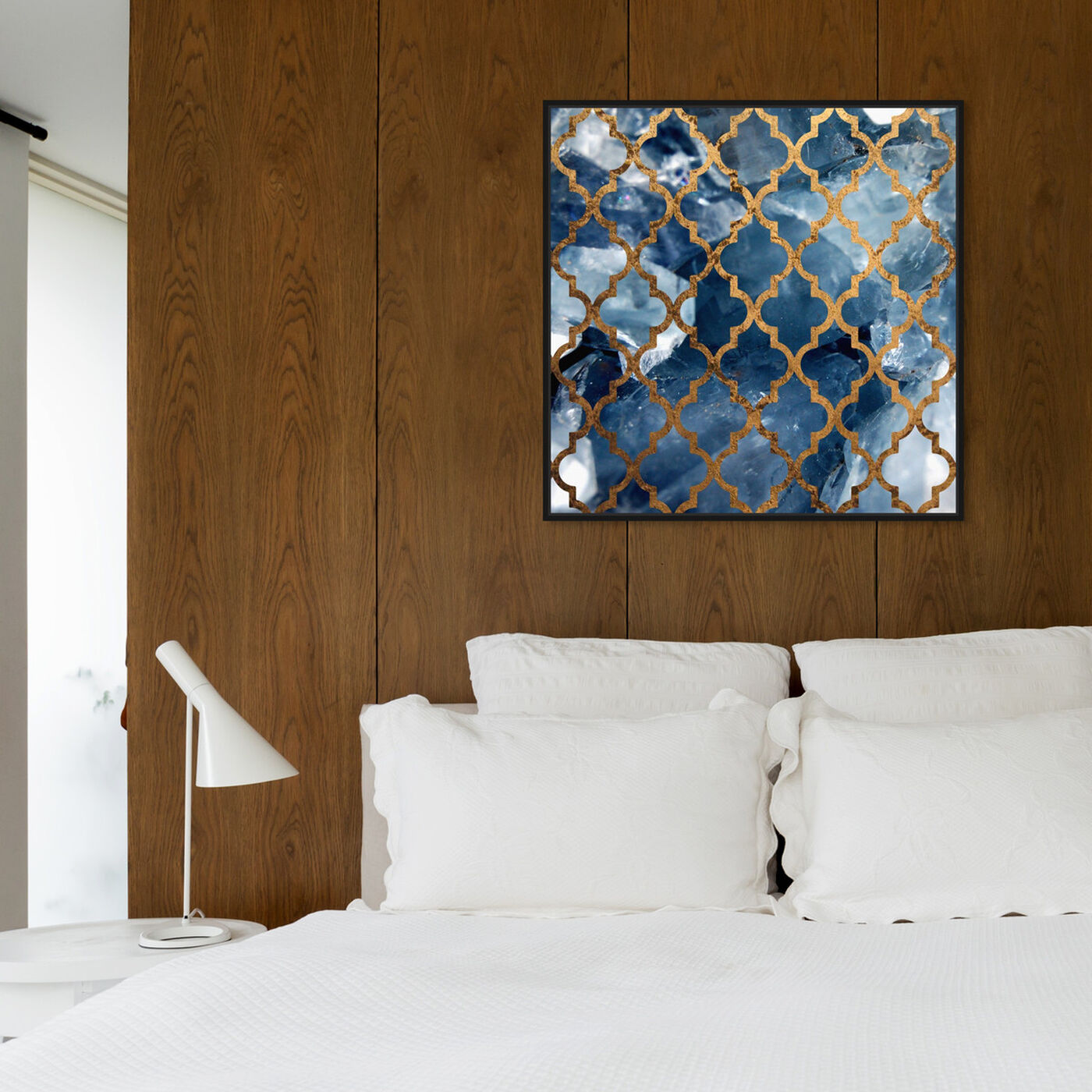 Hanging view of Arabesque Bronze featuring abstract and patterns art.