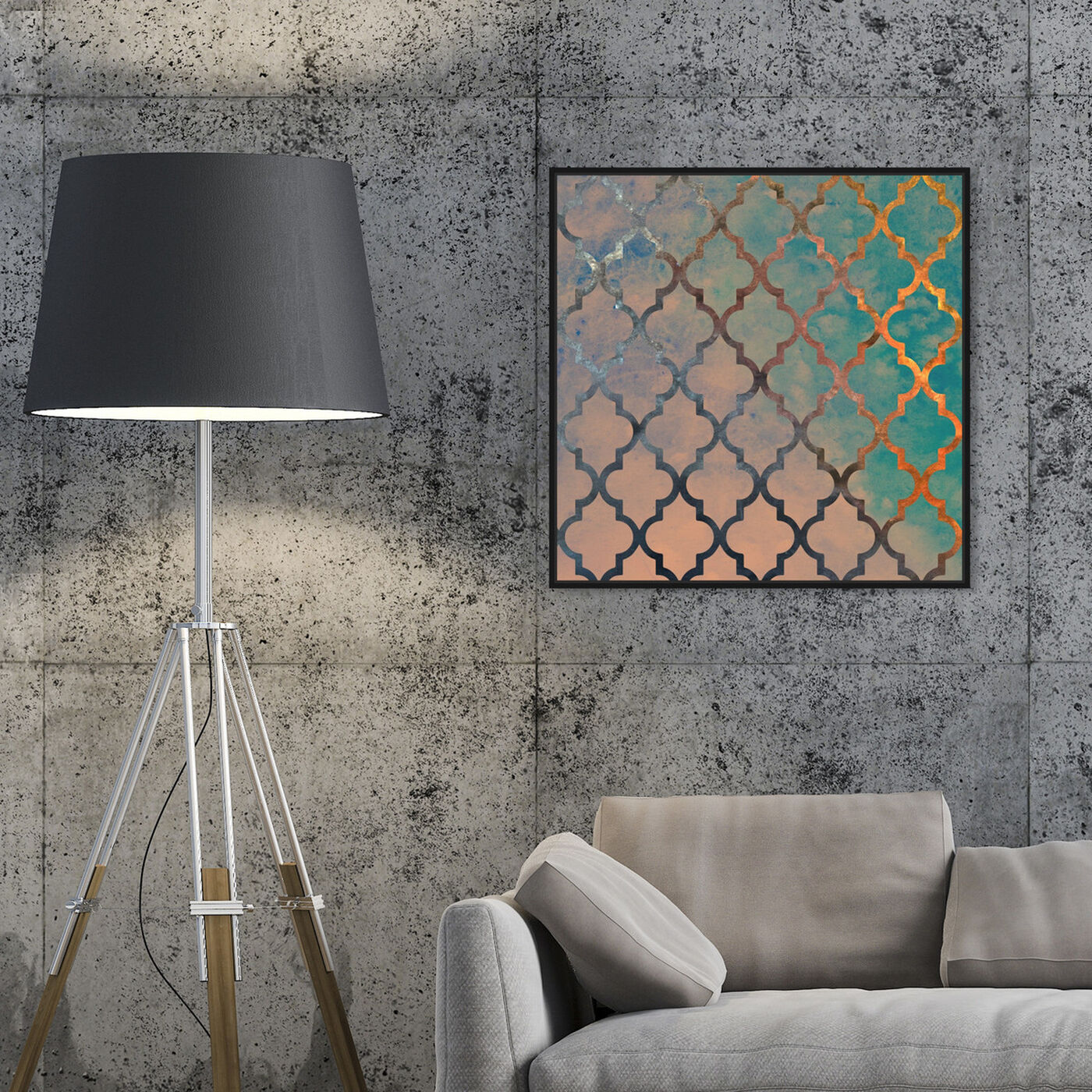 Hanging view of Amour Arabesque featuring abstract and patterns art.