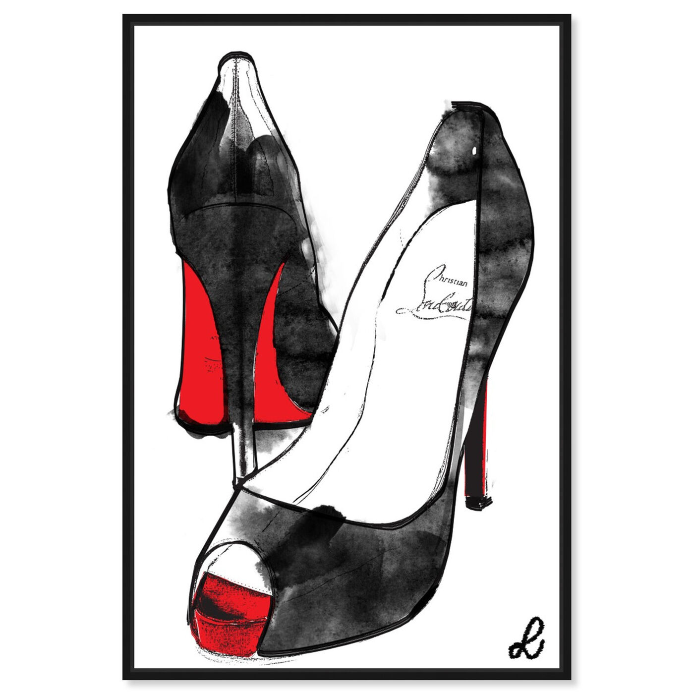 Front view of Stilettos I featuring fashion and glam and shoes art.
