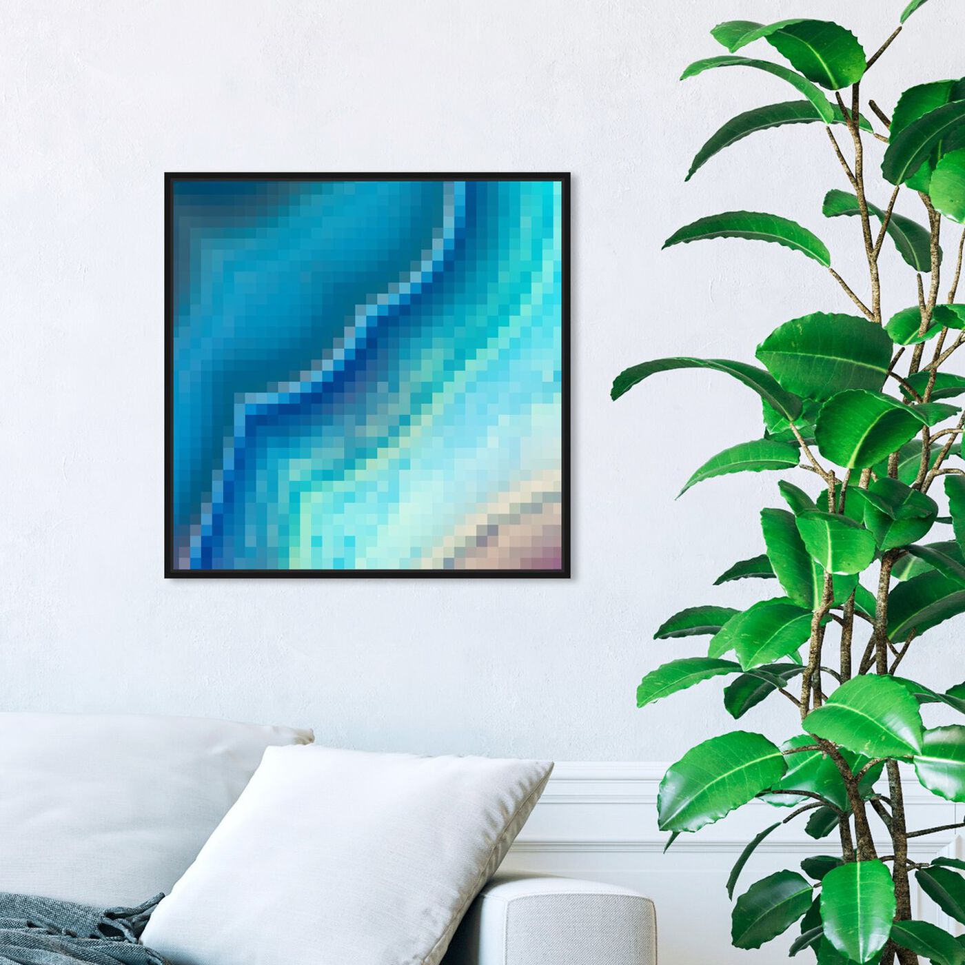 Hanging view of Deep Sea Pixel featuring abstract and crystals art.