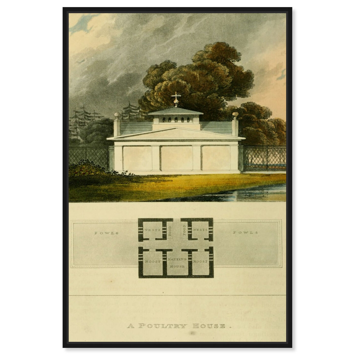 Front view of Poultry House - The Art Cabinet featuring architecture and buildings and structures art.