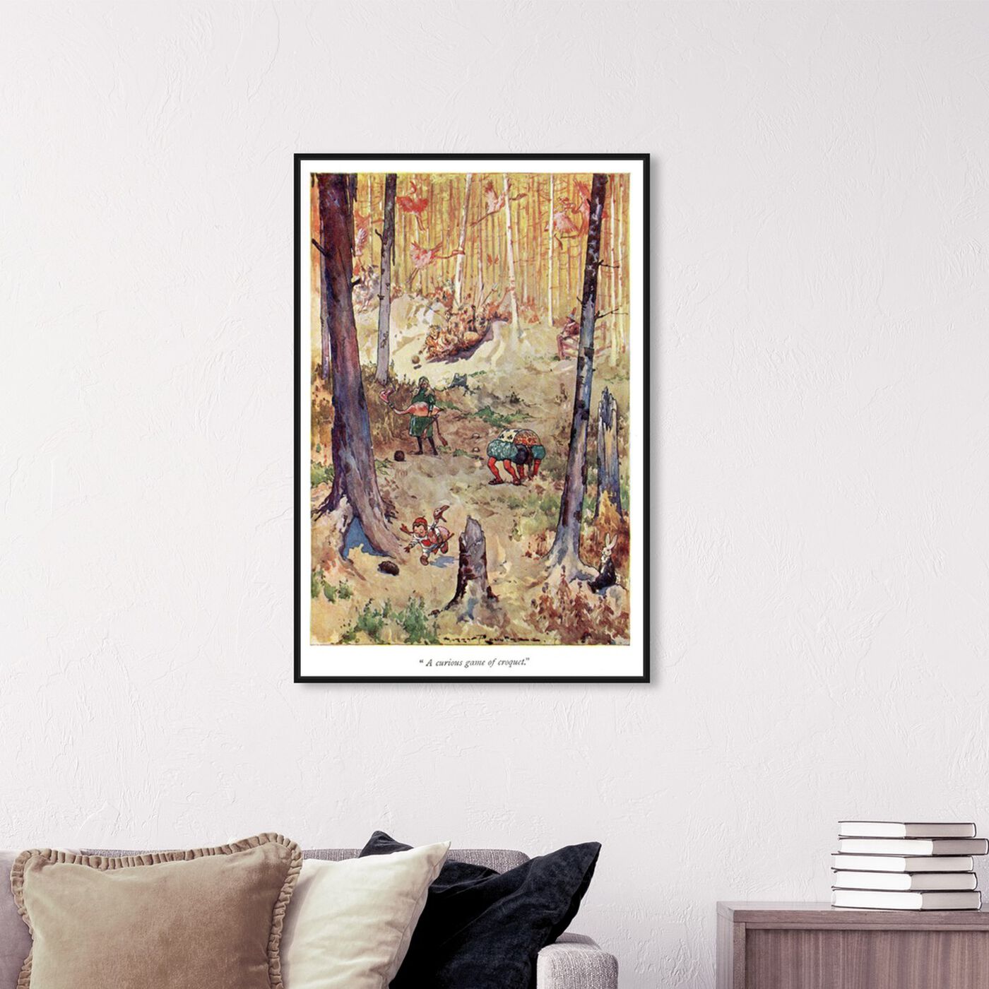 Hanging view of A Curious Game of Croquet featuring fantasy and sci-fi and fairy tales art.