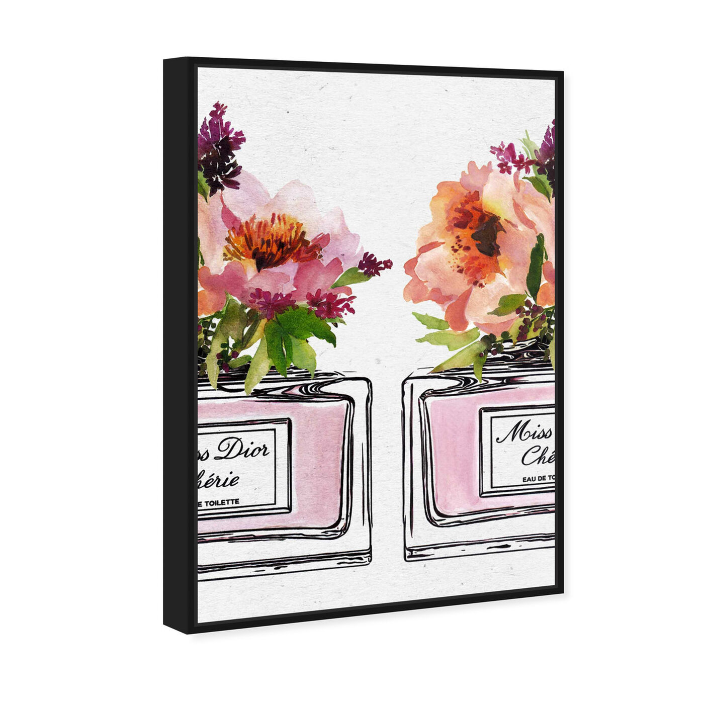Angled view of Floral Delight I featuring fashion and glam and perfumes art.