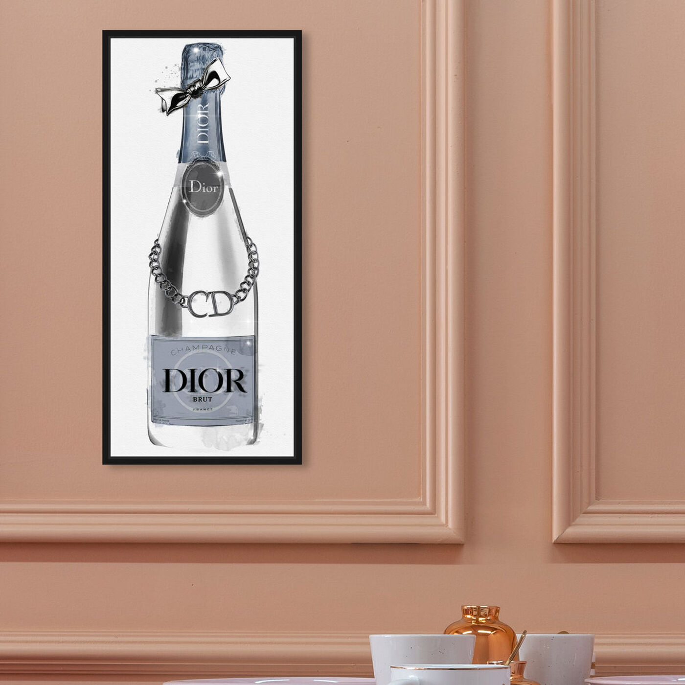 Hanging view of Champagne Brut de Paris featuring fashion and glam and fashion art.