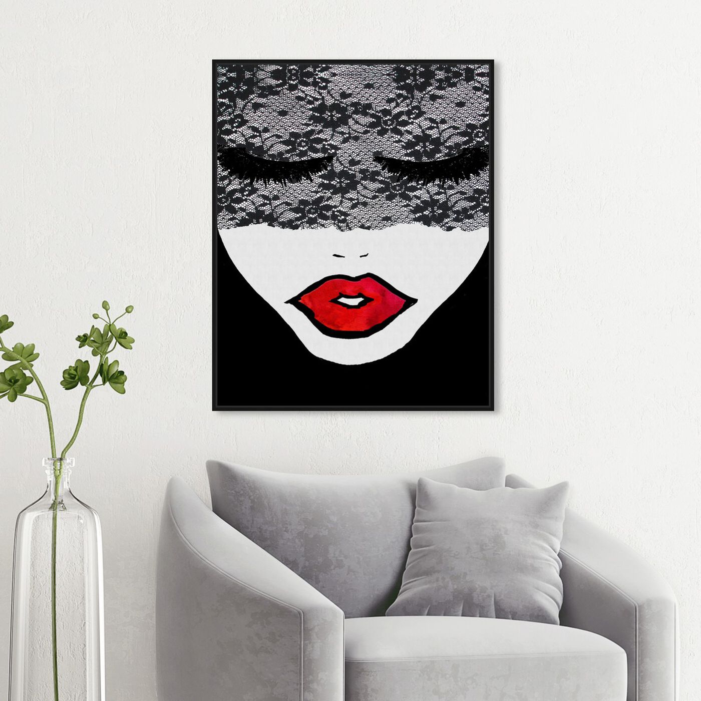 Hanging view of 50 Shades of Covet featuring fashion and glam and lips art.