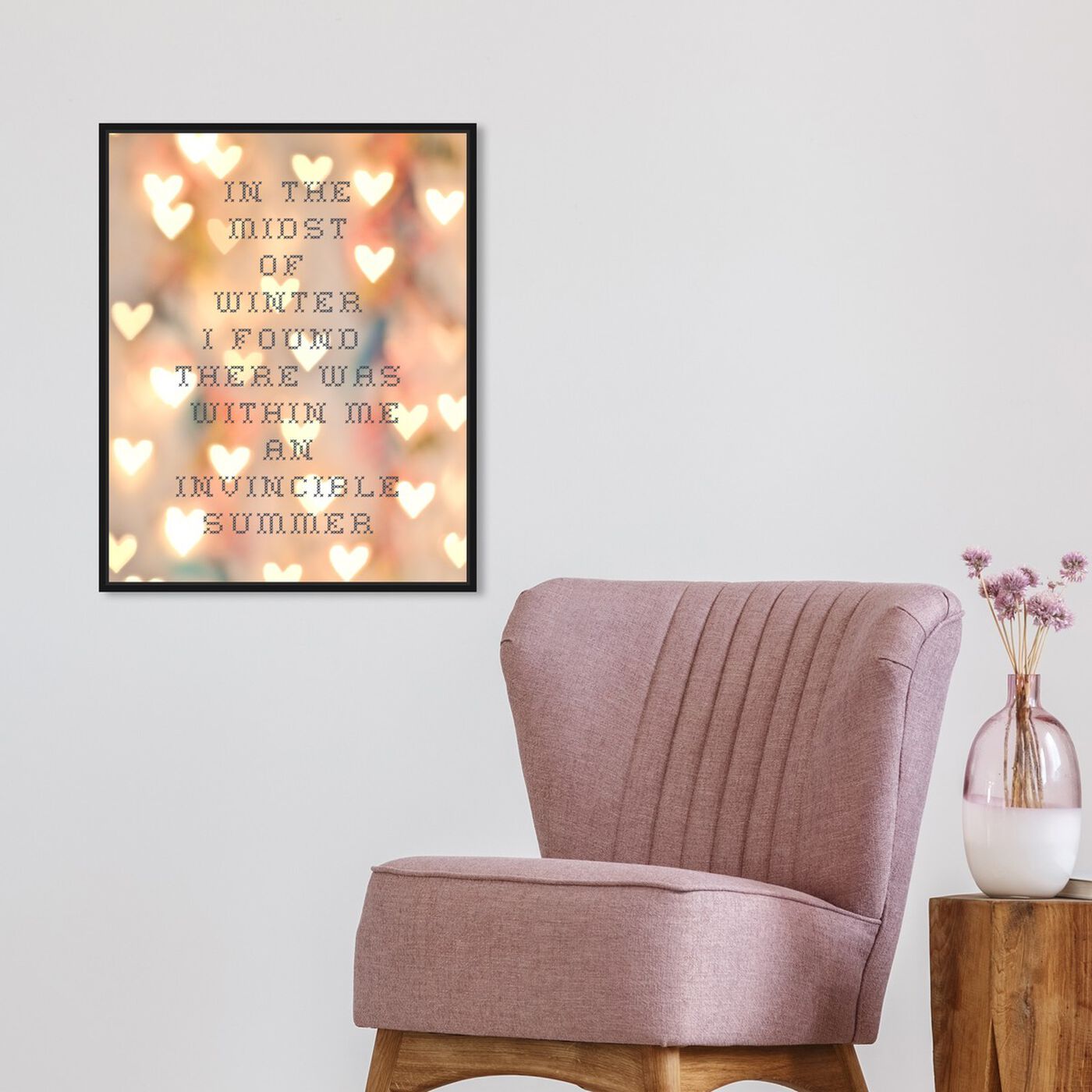 Hanging view of Invincible Summer featuring typography and quotes and quotes and sayings art.