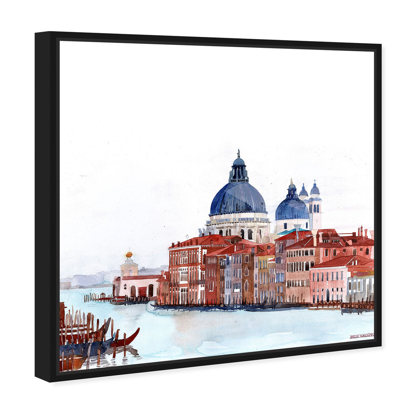 Angled view of Maja Wronska - Waterfront Vista Clear featuring cities and skylines and world cities art.