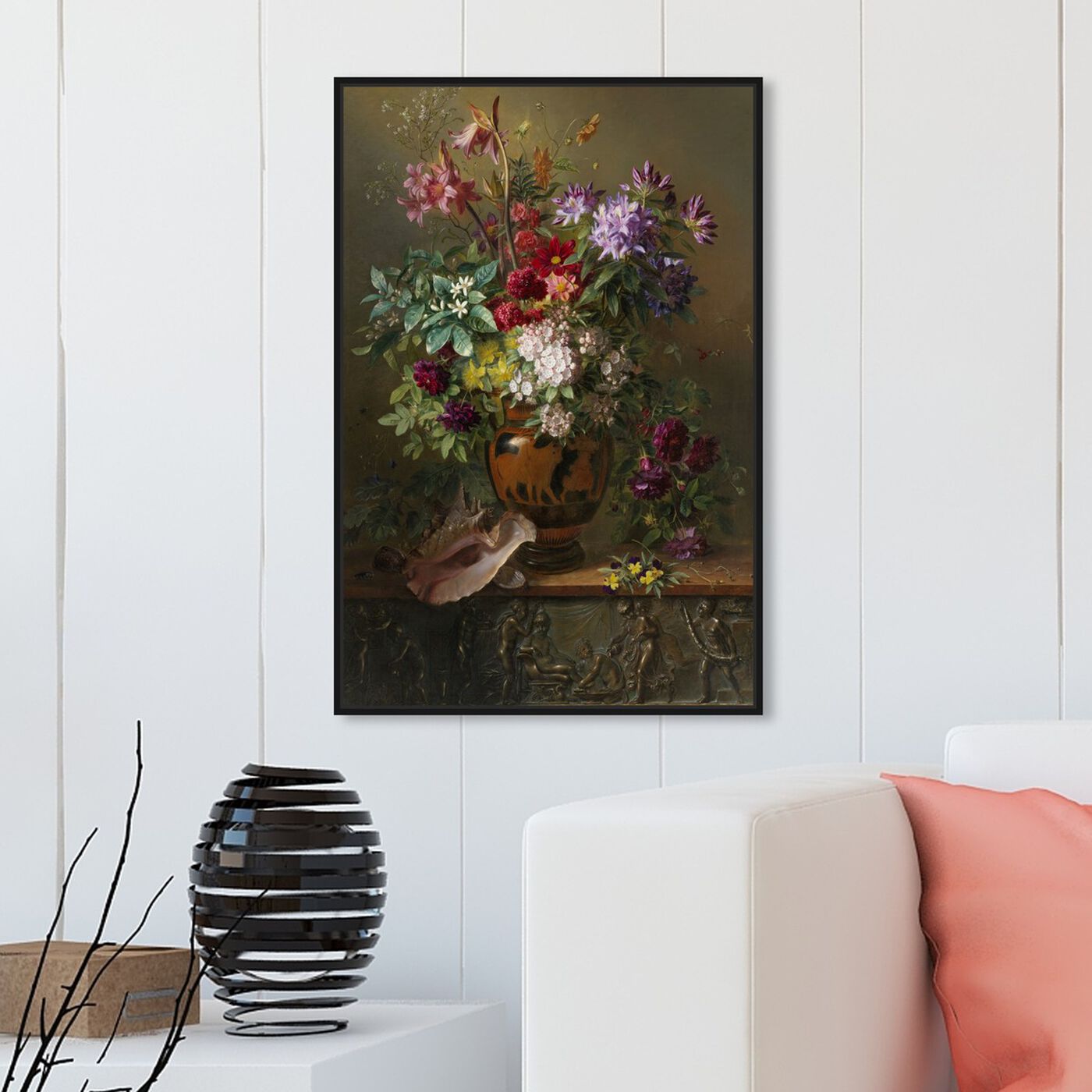 Hanging view of Flower Arrangement VII - The Art Cabinet featuring floral and botanical and florals art.