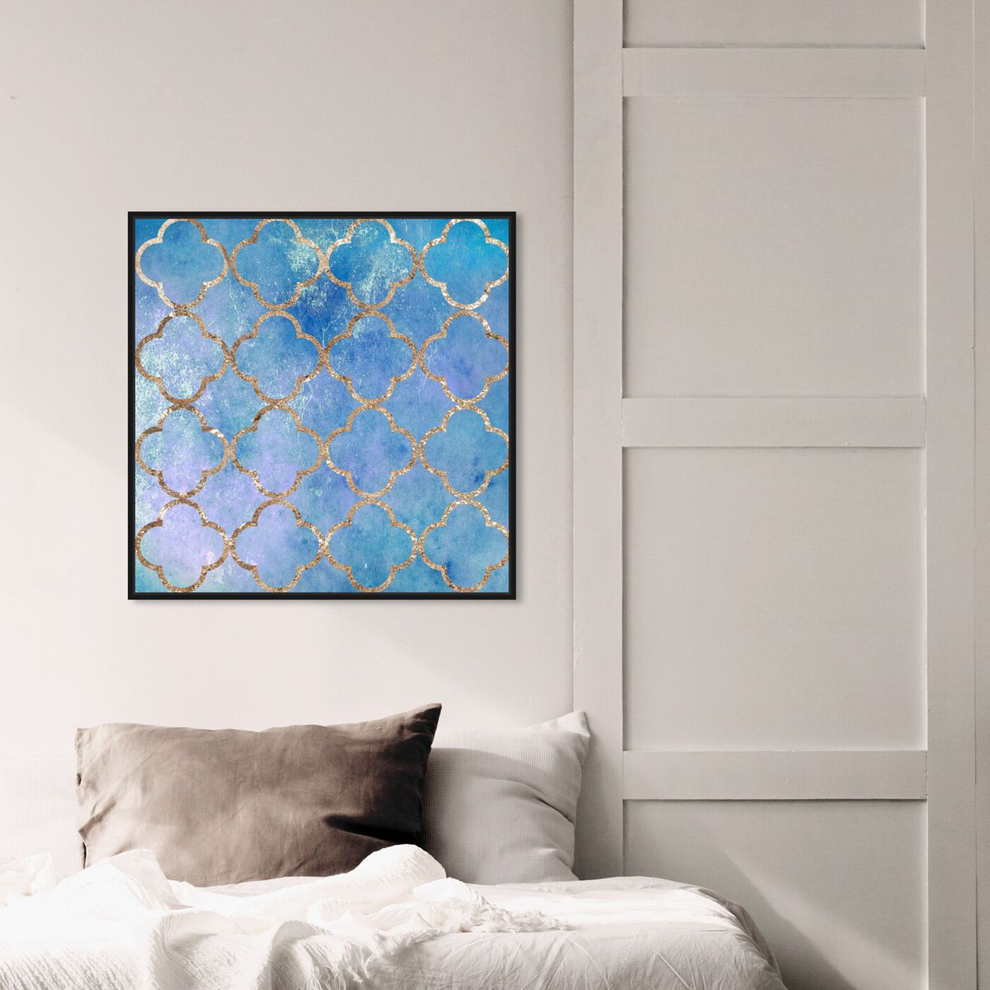 Hanging view of Volare Blu featuring abstract and patterns art.