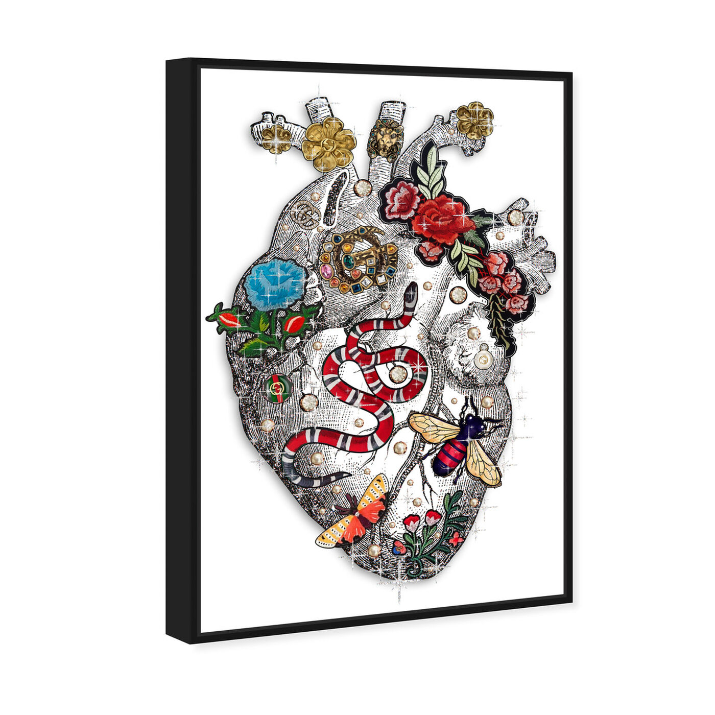 Angled view of Iconic Heart featuring fashion and glam and jewelry art.