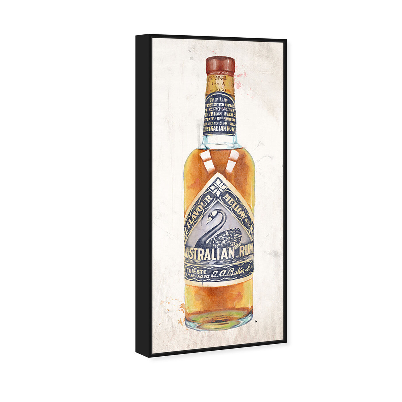 Angled view of Australian Rum featuring drinks and spirits and liquor art.