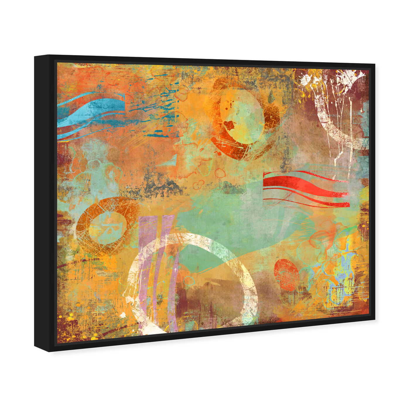 Angled view of SAI - Abstract Postcard featuring abstract and paint art.