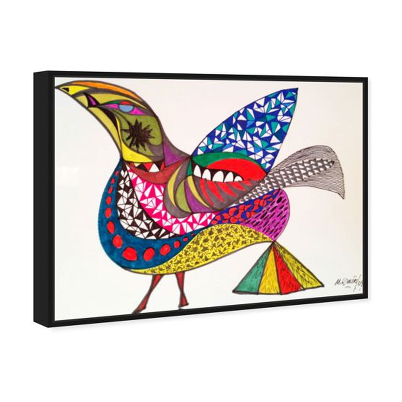 Angled view of Bird featuring animals and birds art.