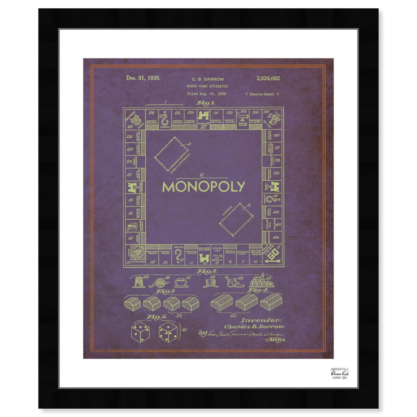 Front view of Monopoly 1935 featuring entertainment and hobbies and board games art.