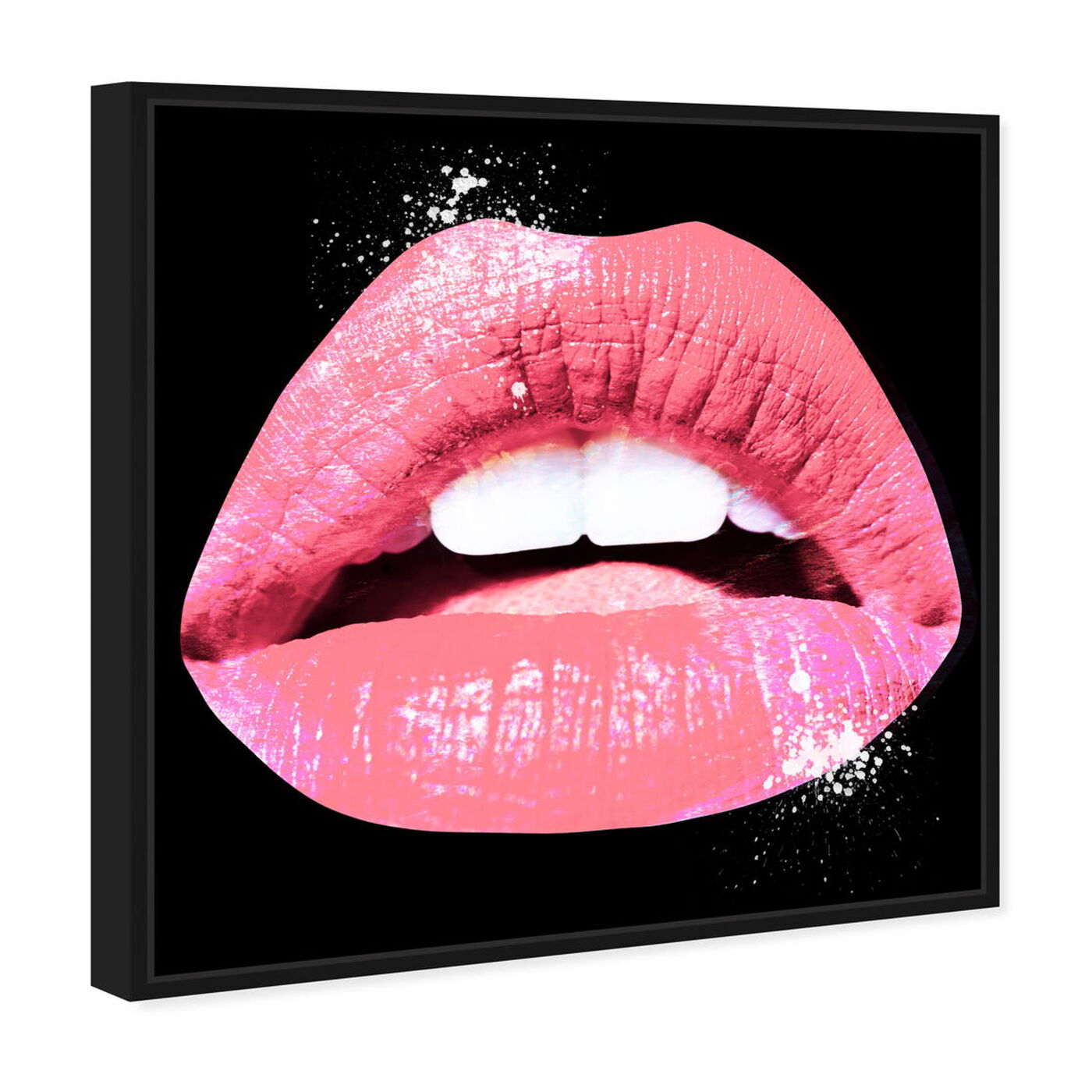 Angled view of Millennial Lips featuring fashion and glam and lips art.