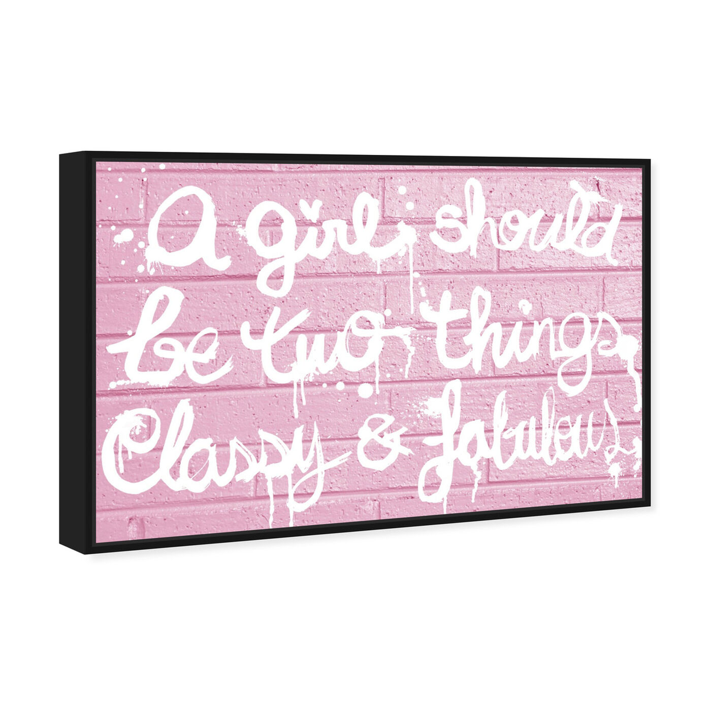 Angled view of Graffiti Fabulous II featuring typography and quotes and empowered women quotes and sayings art.