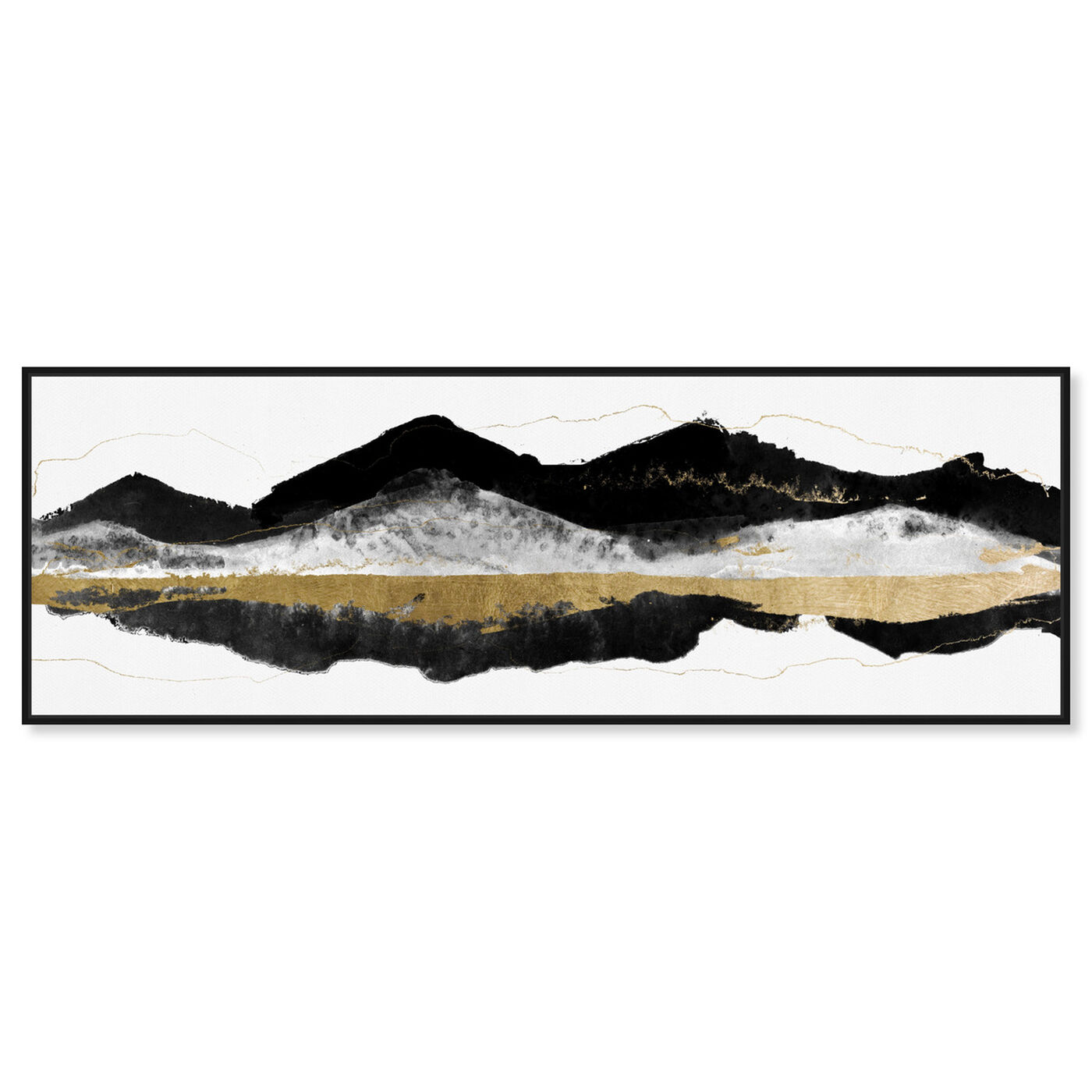 Front view of Noir et Gold Mountains featuring abstract and paint art.