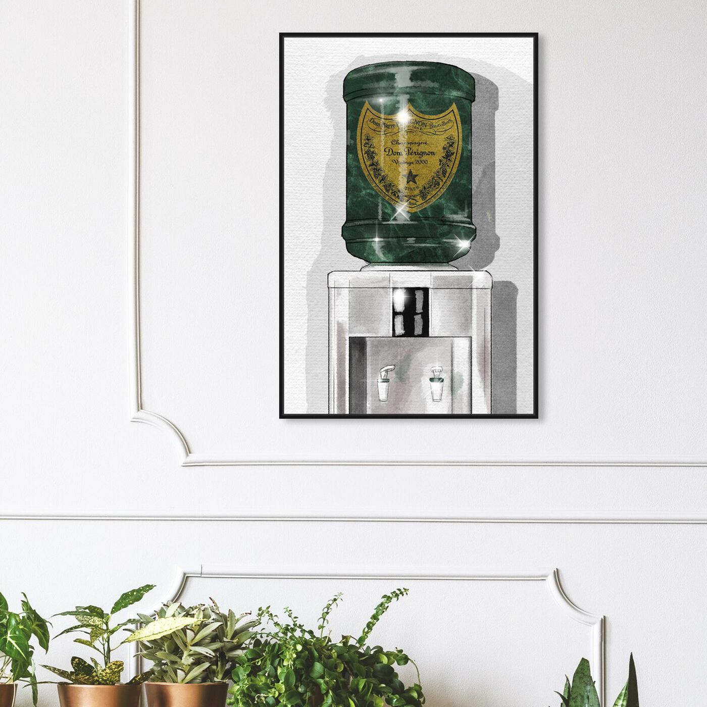 Hanging view of Dom Champagne Watercooler featuring fashion and glam and lifestyle art.