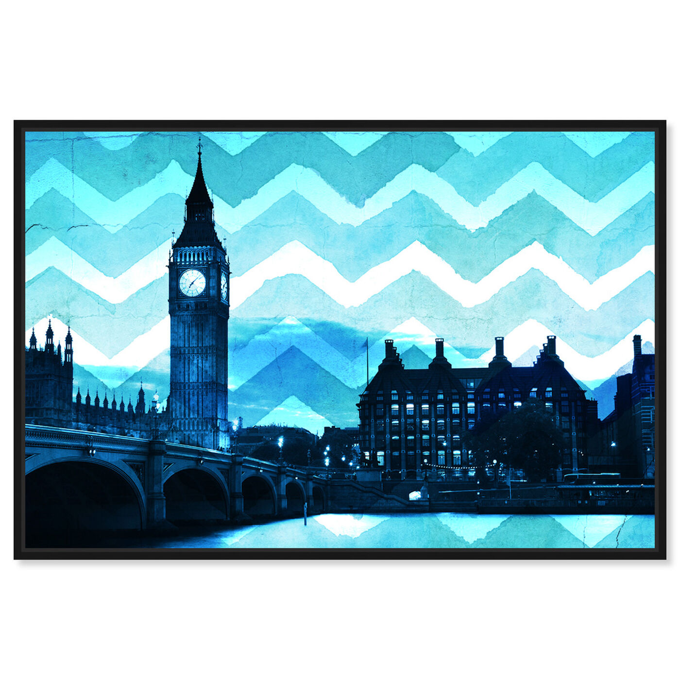 Front view of London Chevron featuring cities and skylines and european cities art.