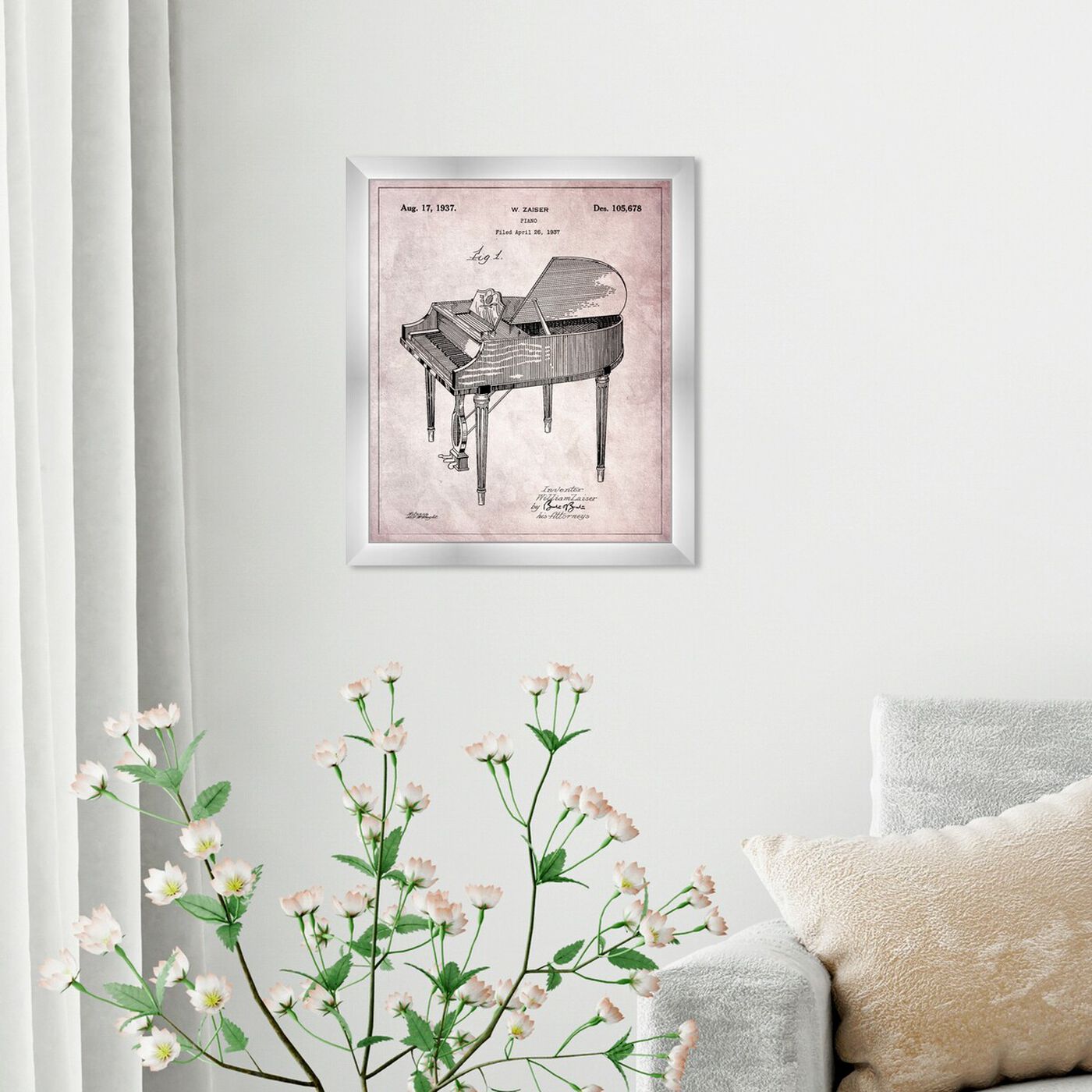 Hanging view of Piano 1937 featuring music and dance and music instruments art.