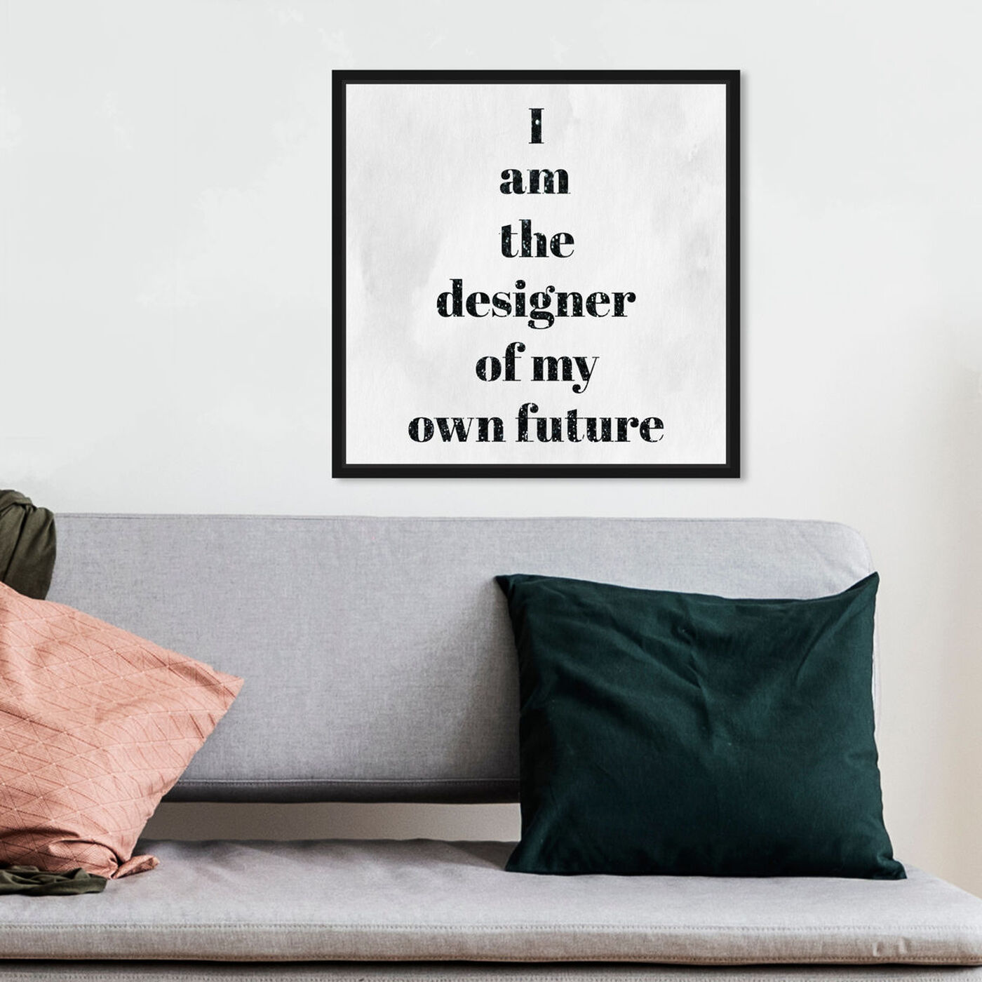 Hanging view of Designer of my future featuring typography and quotes and motivational quotes and sayings art.