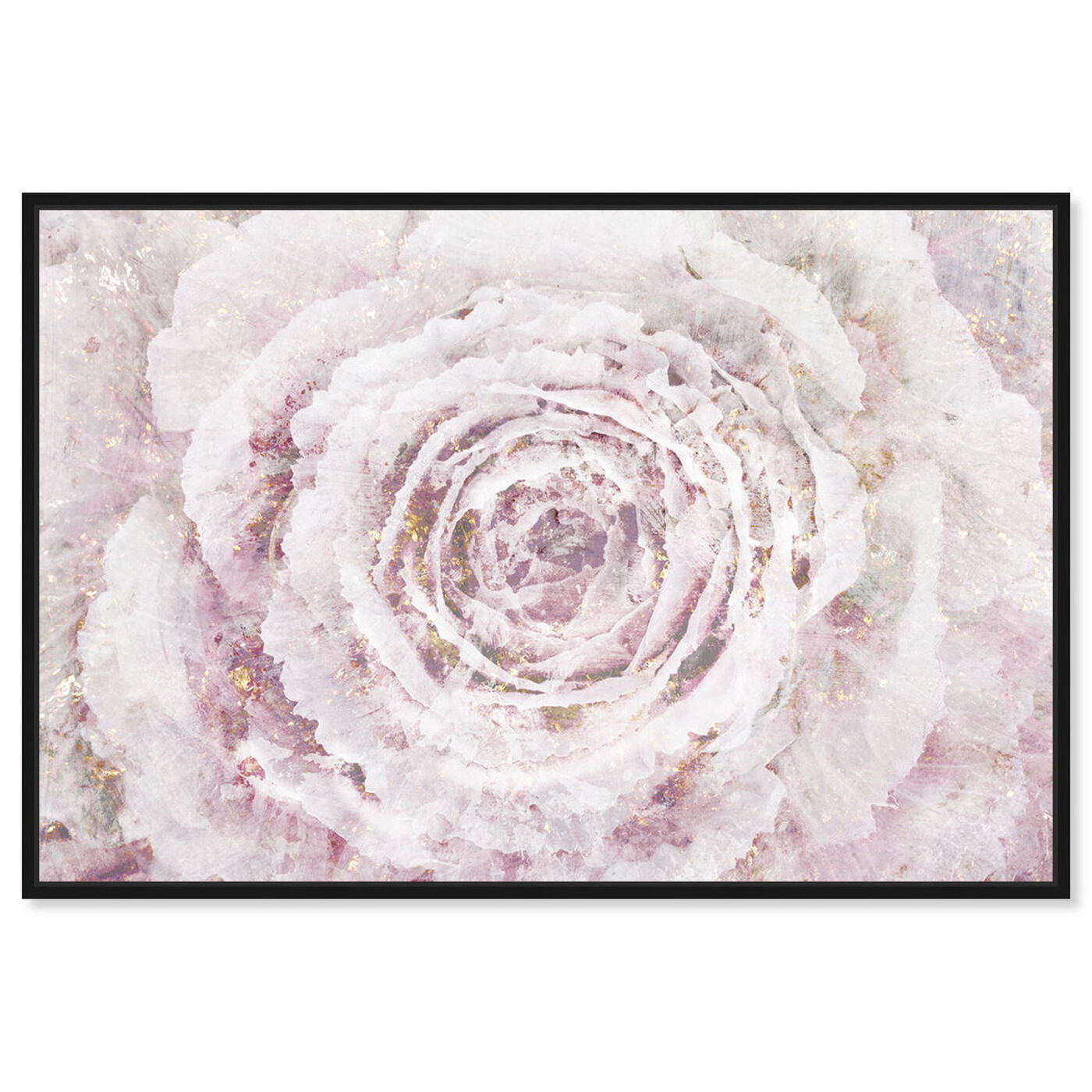 Front view of Blush Winter Flower Amethyst featuring floral and botanical and florals art.
