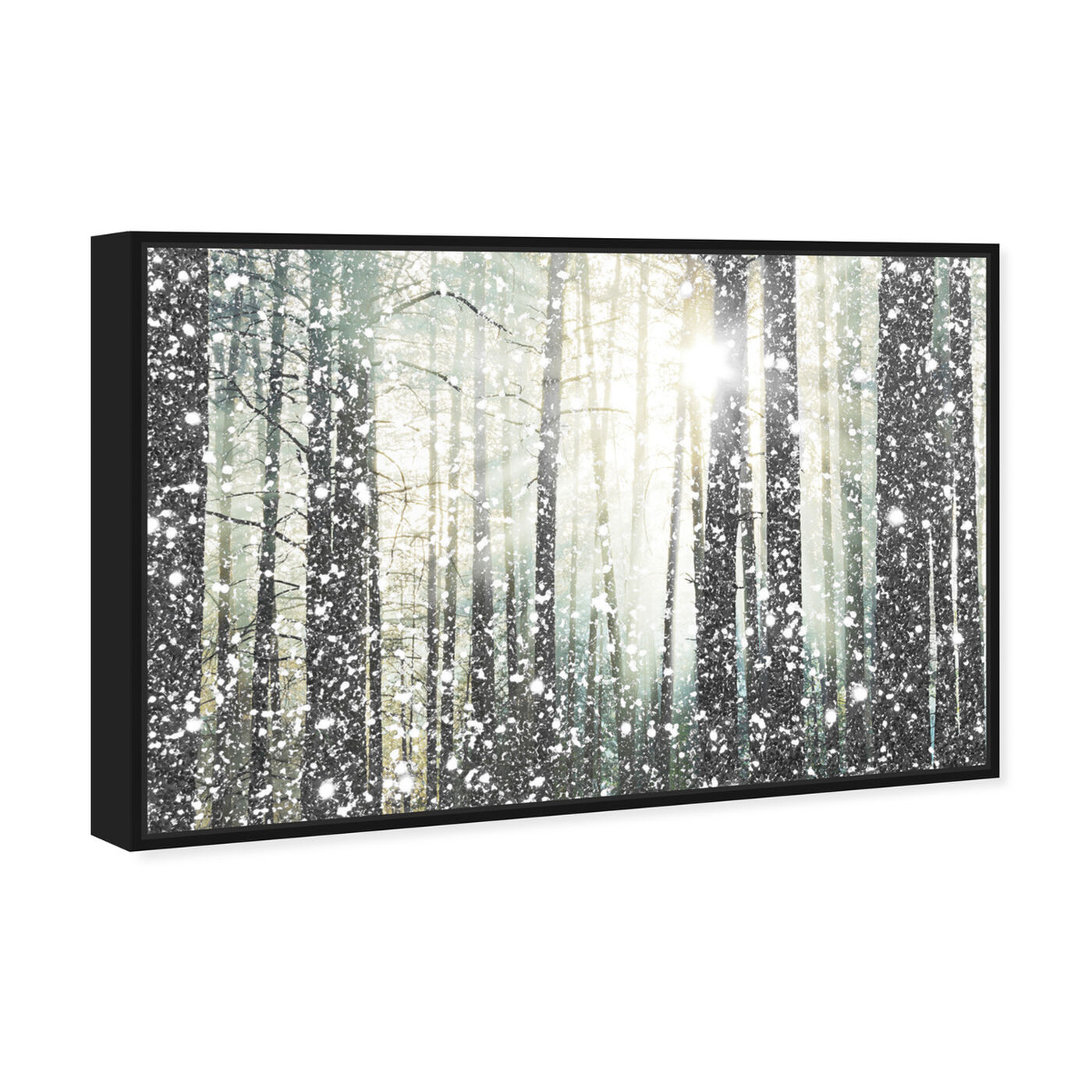 Angled view of Magical Forest SILVER featuring nature and landscape and forest landscapes art.