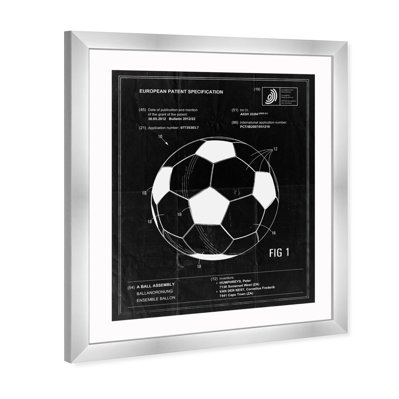 Angled view of Soccer Ball 2012 featuring sports and teams and soccer art.