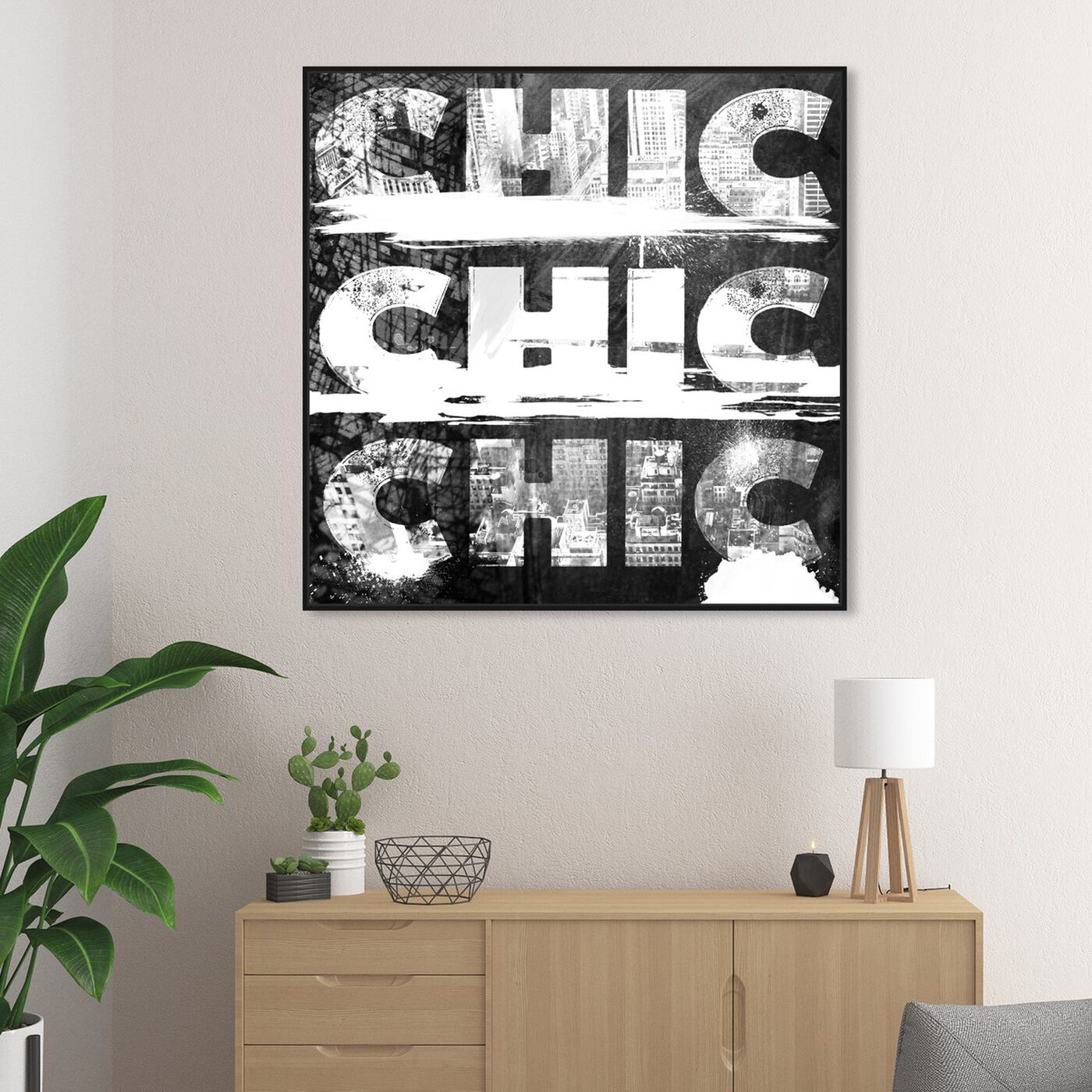 Hanging view of Triple City Chic featuring typography and quotes and beauty quotes and sayings art.