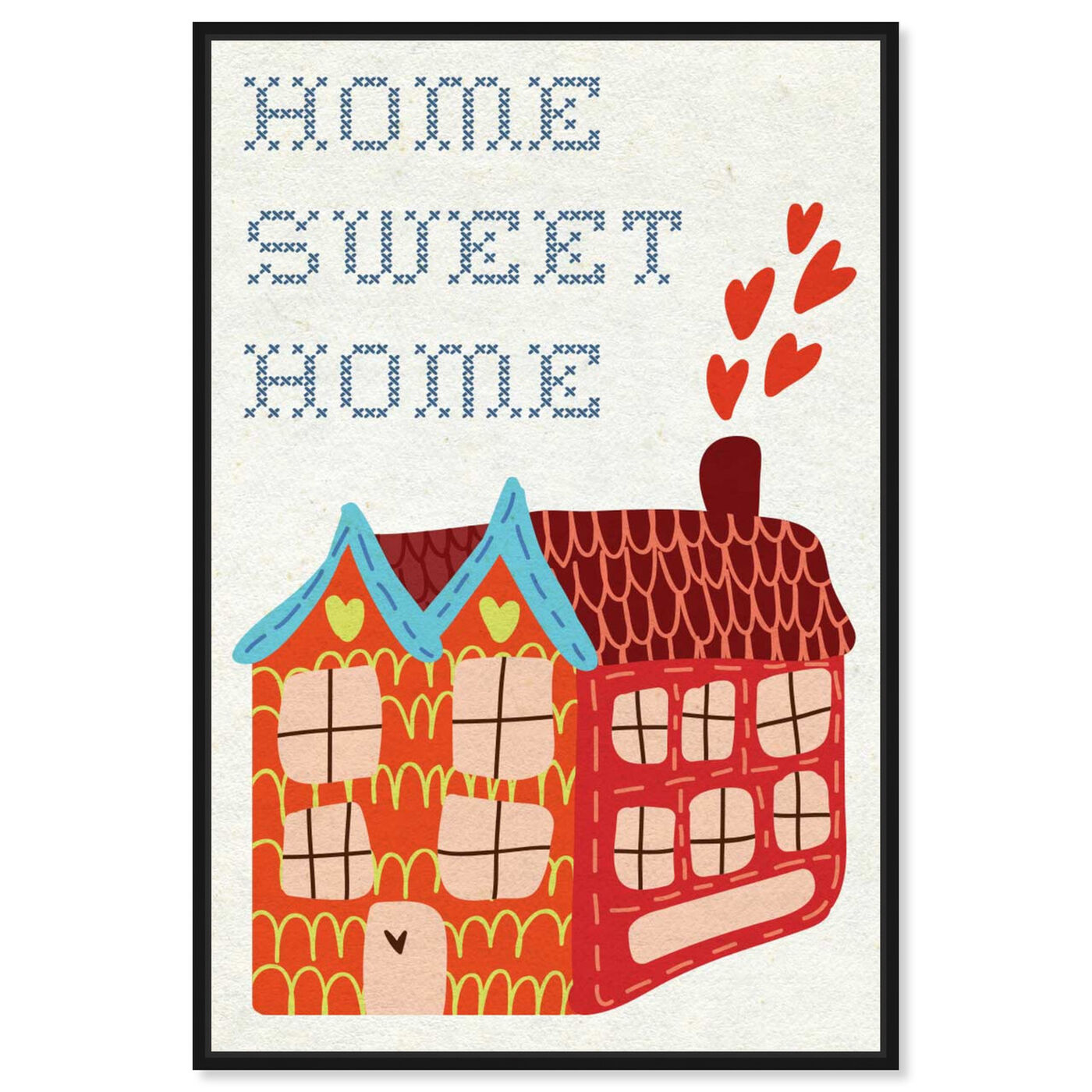 Front view of Kids Home Sweet Home featuring typography and quotes and family quotes and sayings art.