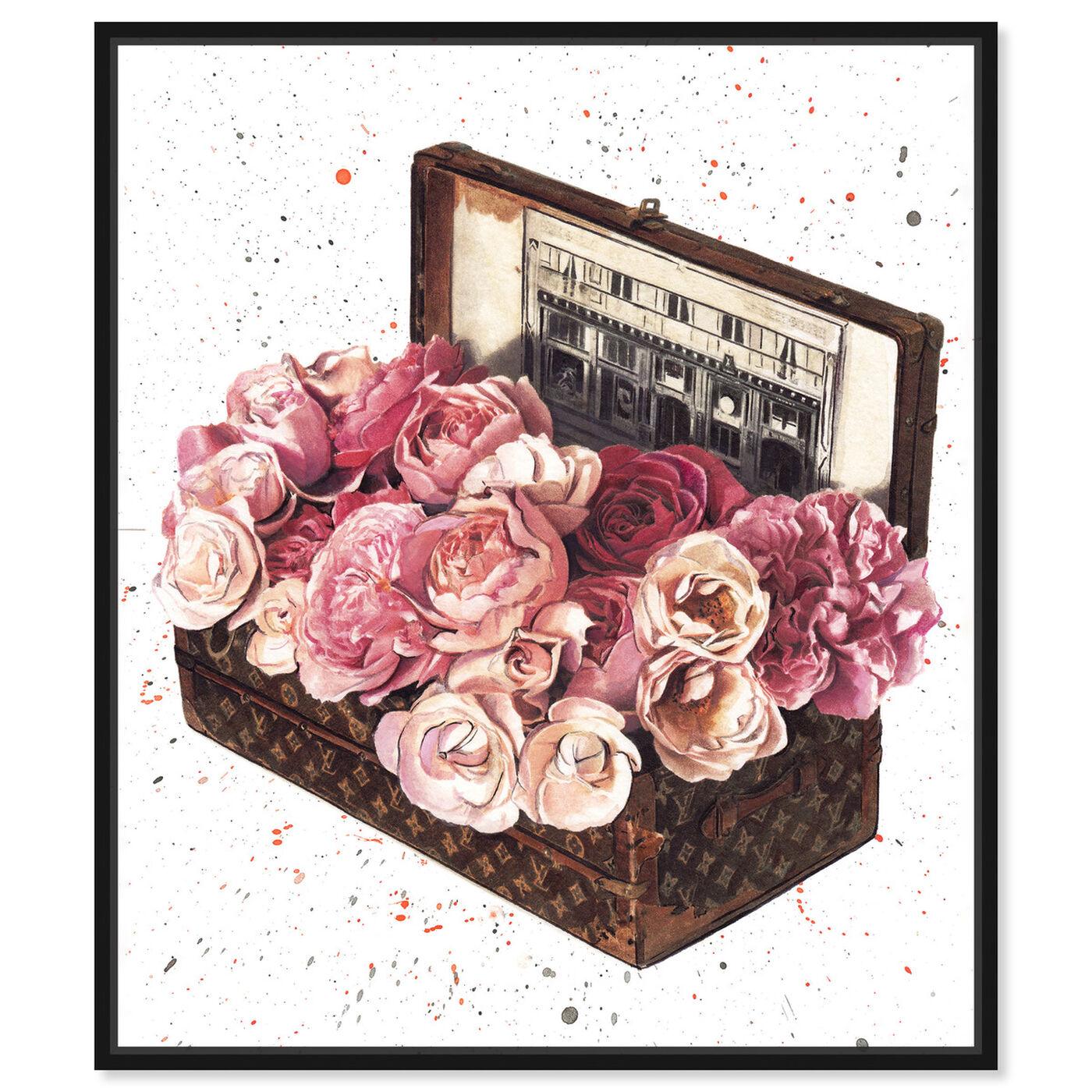  The Oliver Gal Artist Co. Fashion and Glam Wall Art Canvas  Prints 'Doll Memories - Roses and Fashion': Posters & Prints