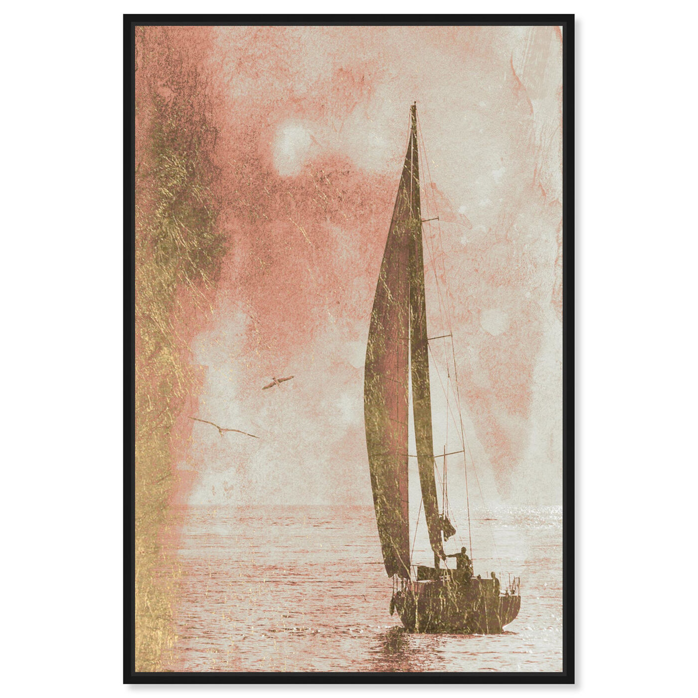 Front view of Sails of Gold featuring transportation and boats and yachts art.