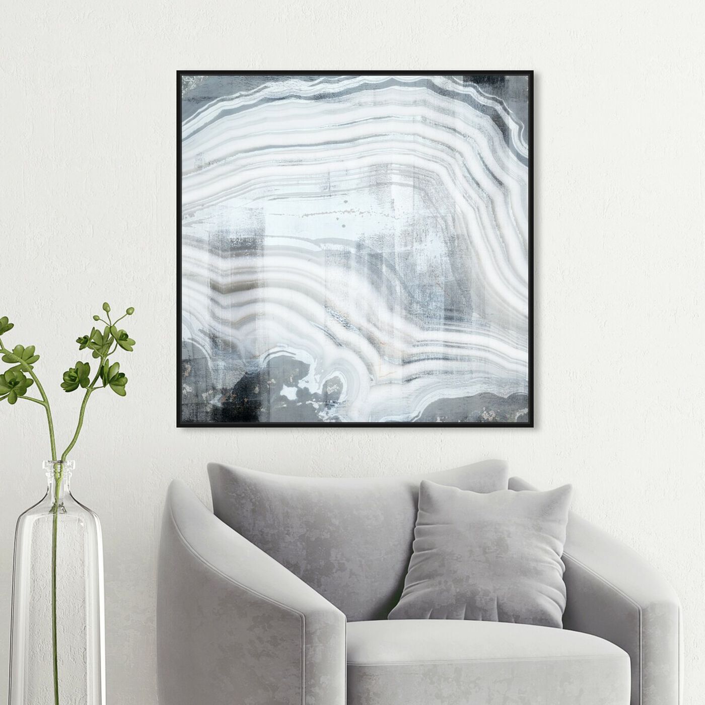 Hanging view of Heart of the Storm featuring abstract and crystals art.