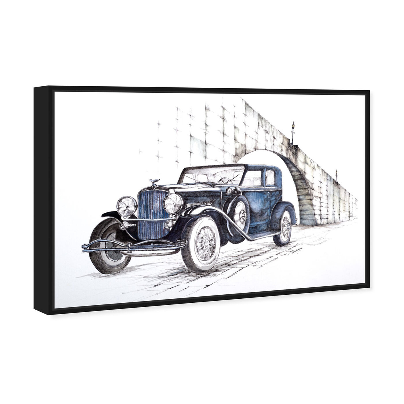 Angled view of Paul Kaminer - 1930 Duesenberg Town Car featuring transportation and automobiles art.