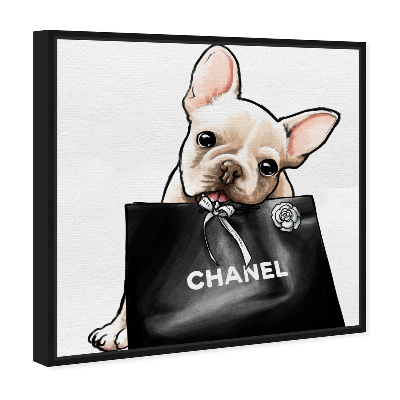 Angled view of Frenchie Glam featuring animals and dogs and puppies art.
