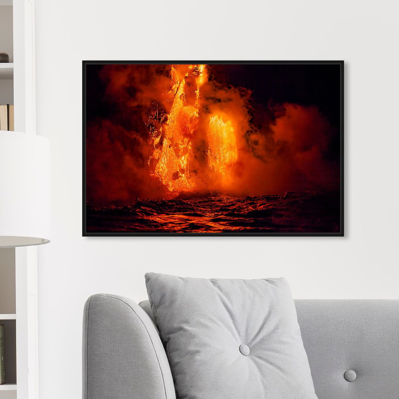 Hanging view of Lava Flowing by David Fleetham featuring nature and landscape and nature art.