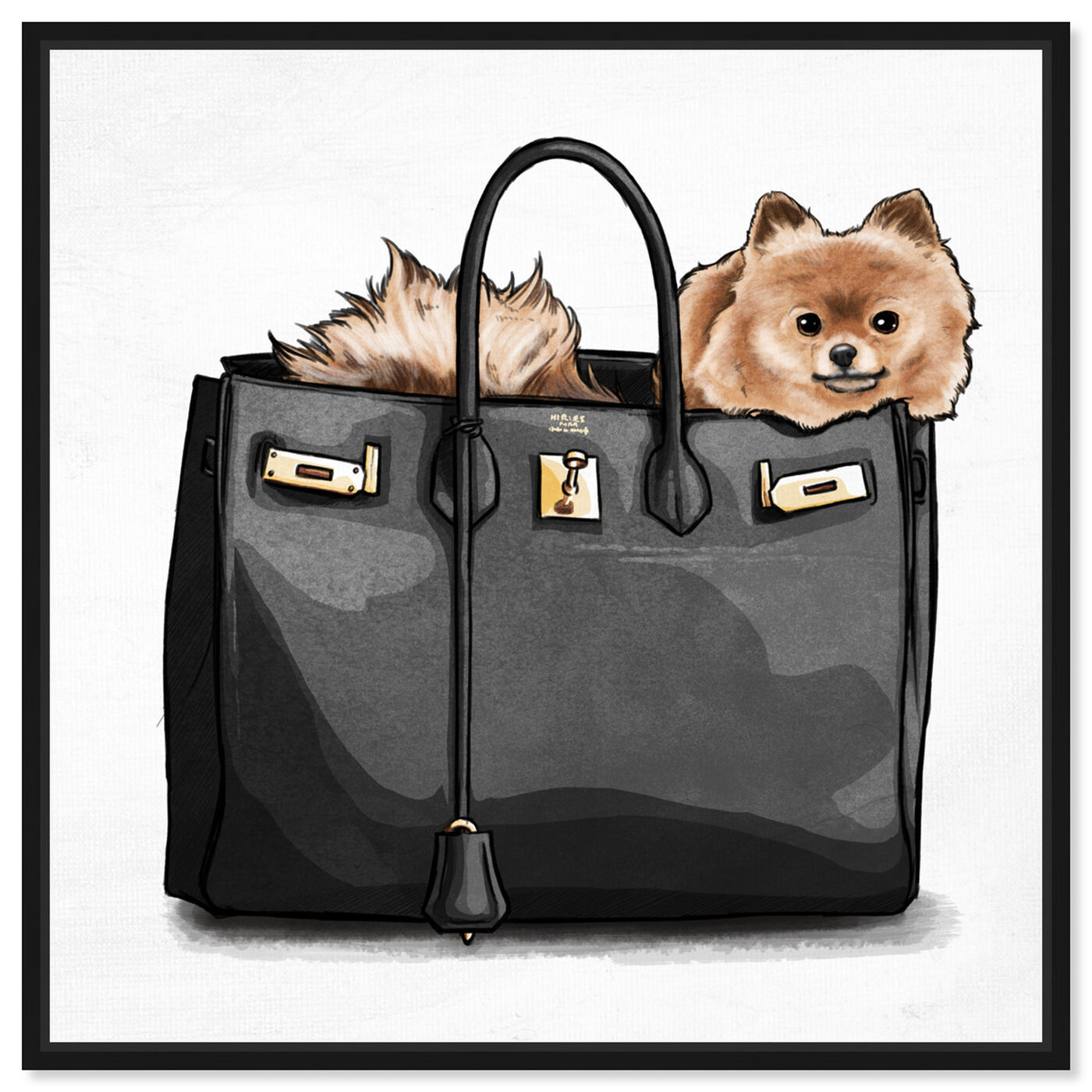 Front view of Handbag Bestie featuring fashion and glam and handbags art.