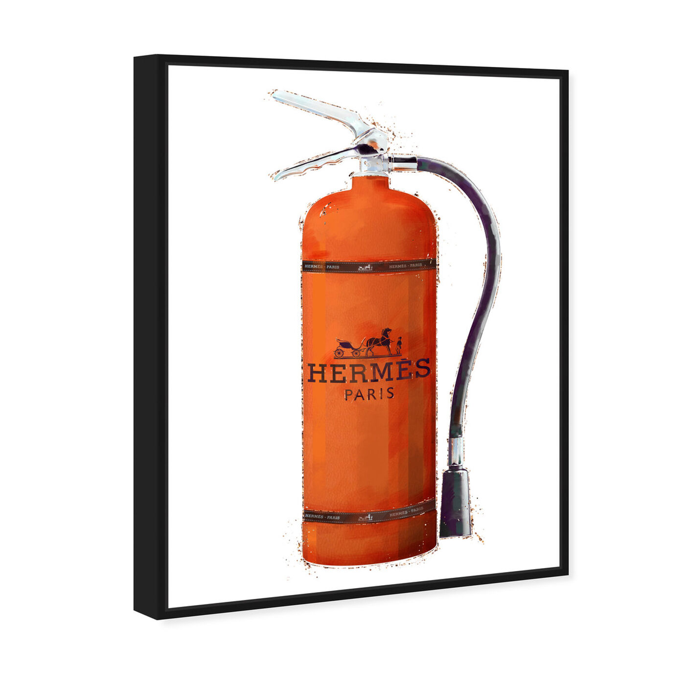 Angled view of Orange Extinguisher featuring fashion and glam and lifestyle art.