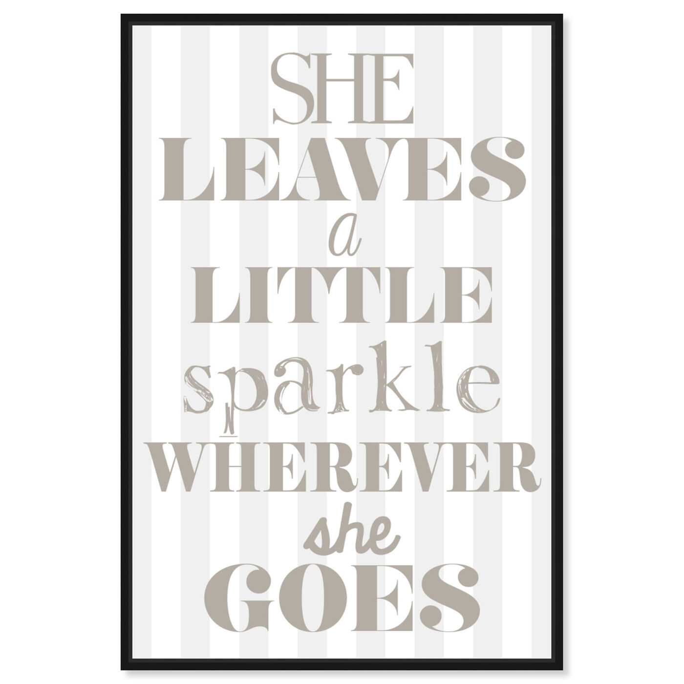 Front view of Little Sparkle featuring typography and quotes and beauty quotes and sayings art.