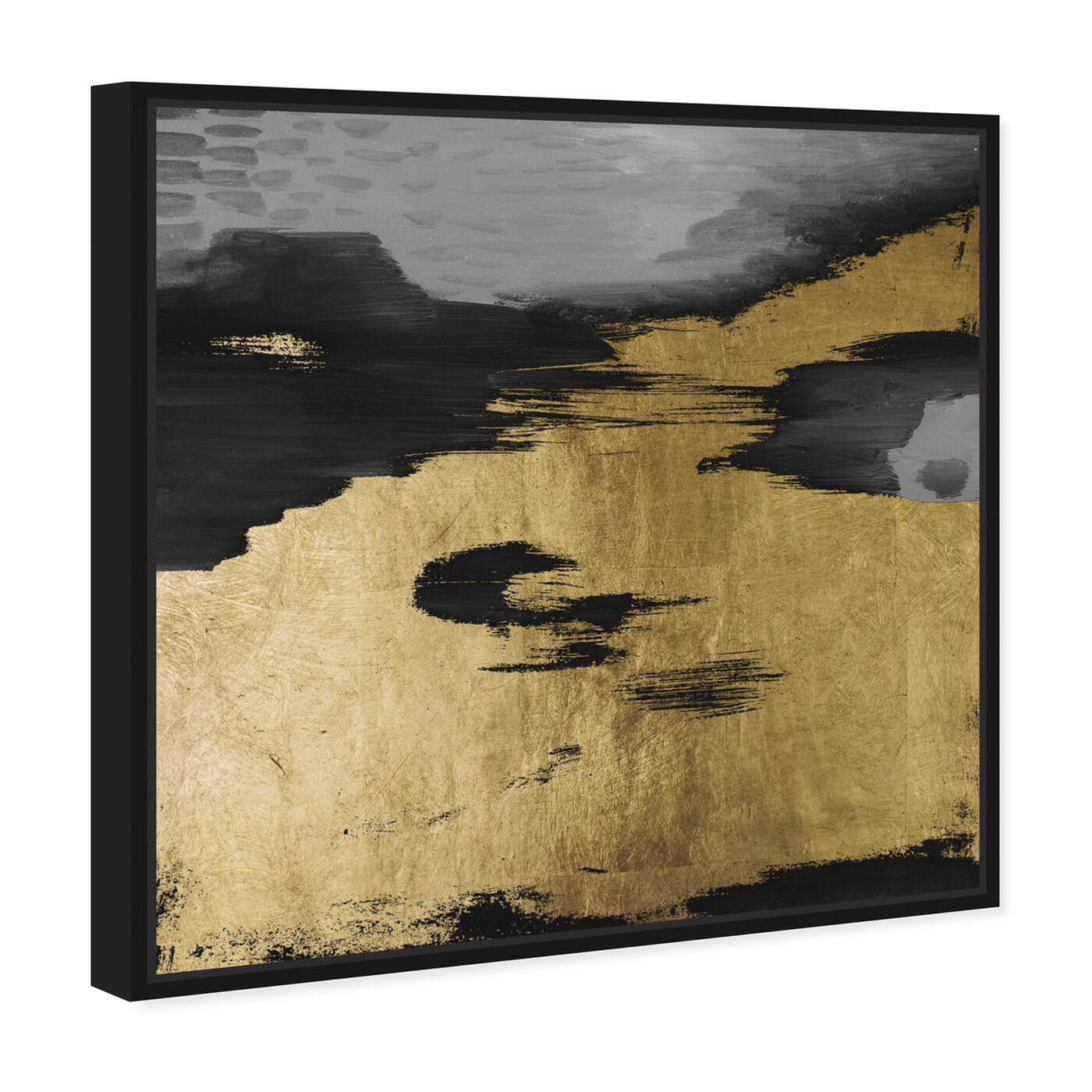Angled view of Gold Mine featuring abstract and paint art.