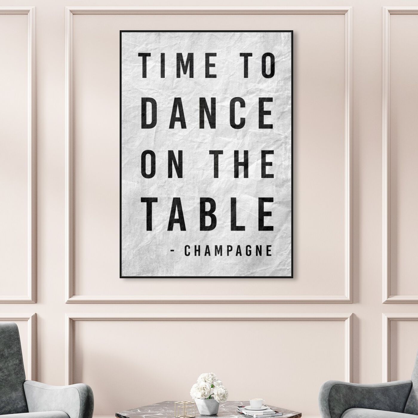 Hanging view of Time to Dance featuring typography and quotes and quotes and sayings art.